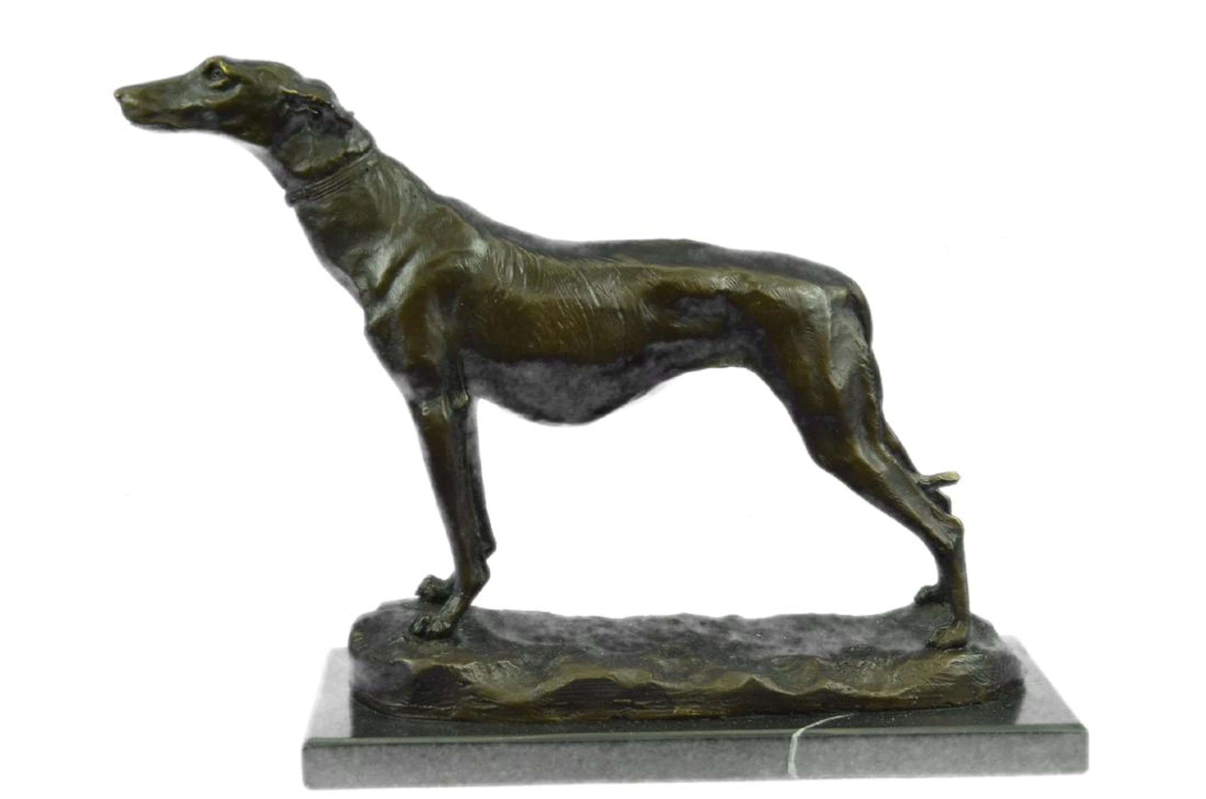 Greyhounds Racing Dog Bronze Sculpture