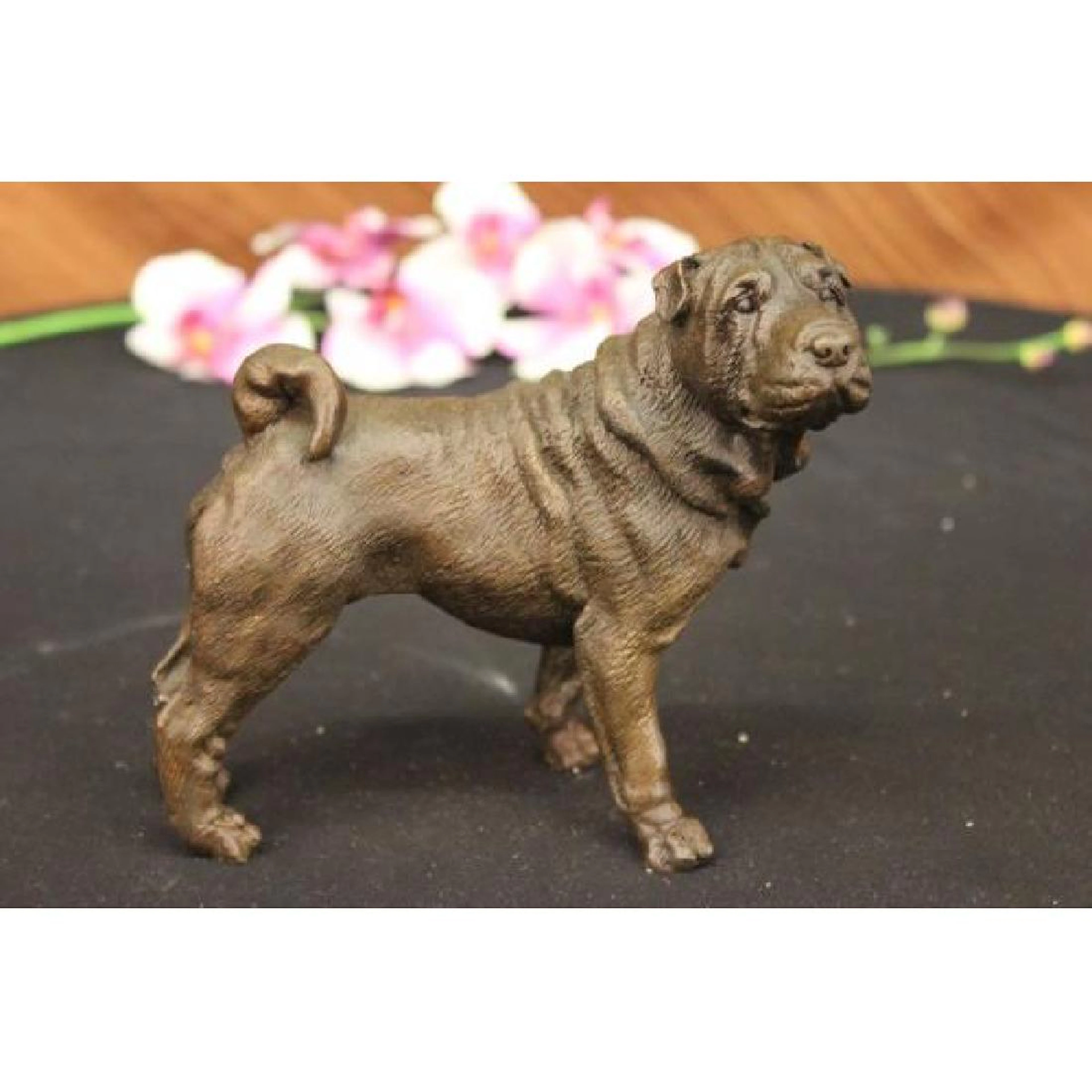 Shar Pei Dog Bronze Sculpture