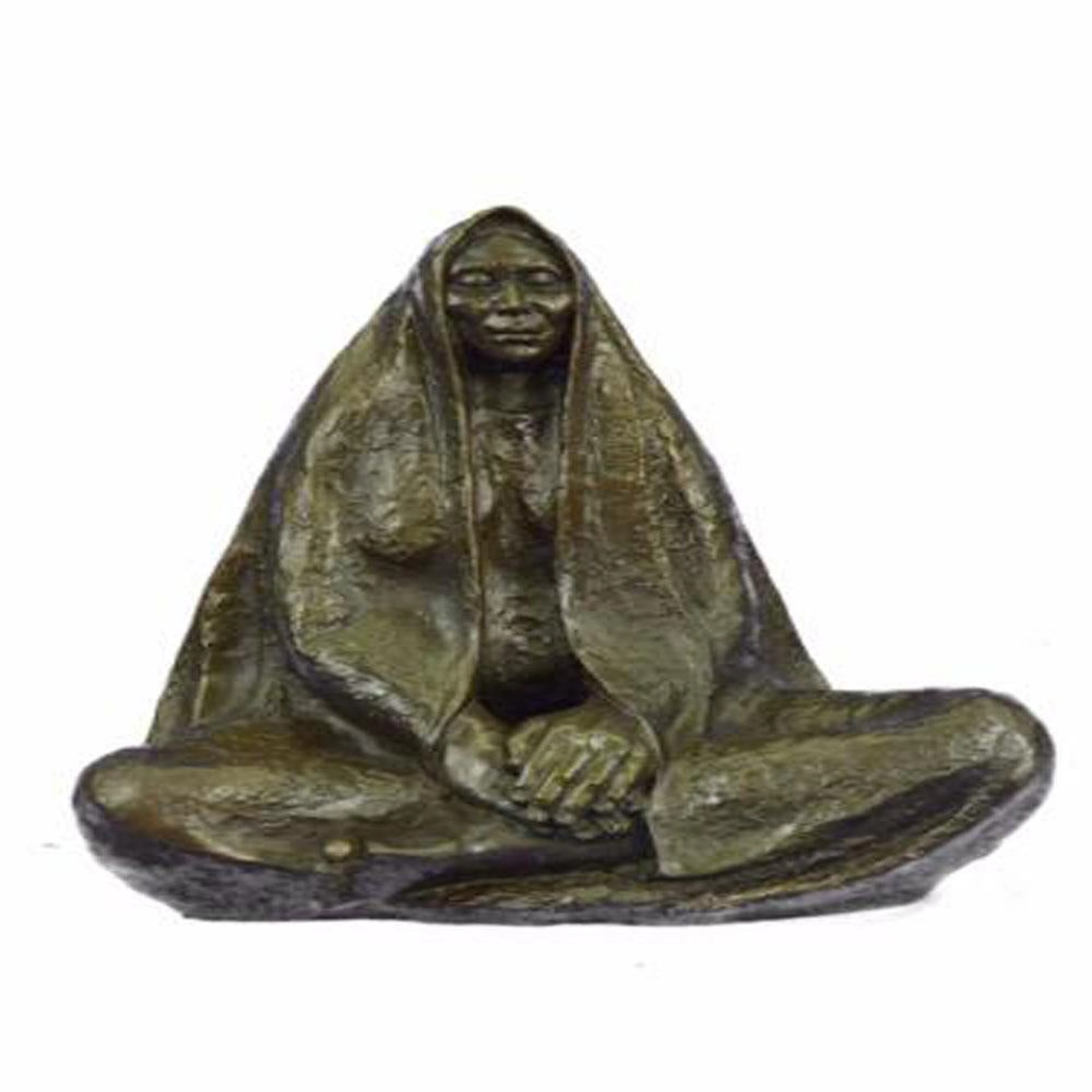 ative American Wise Elder Bronze Statue
