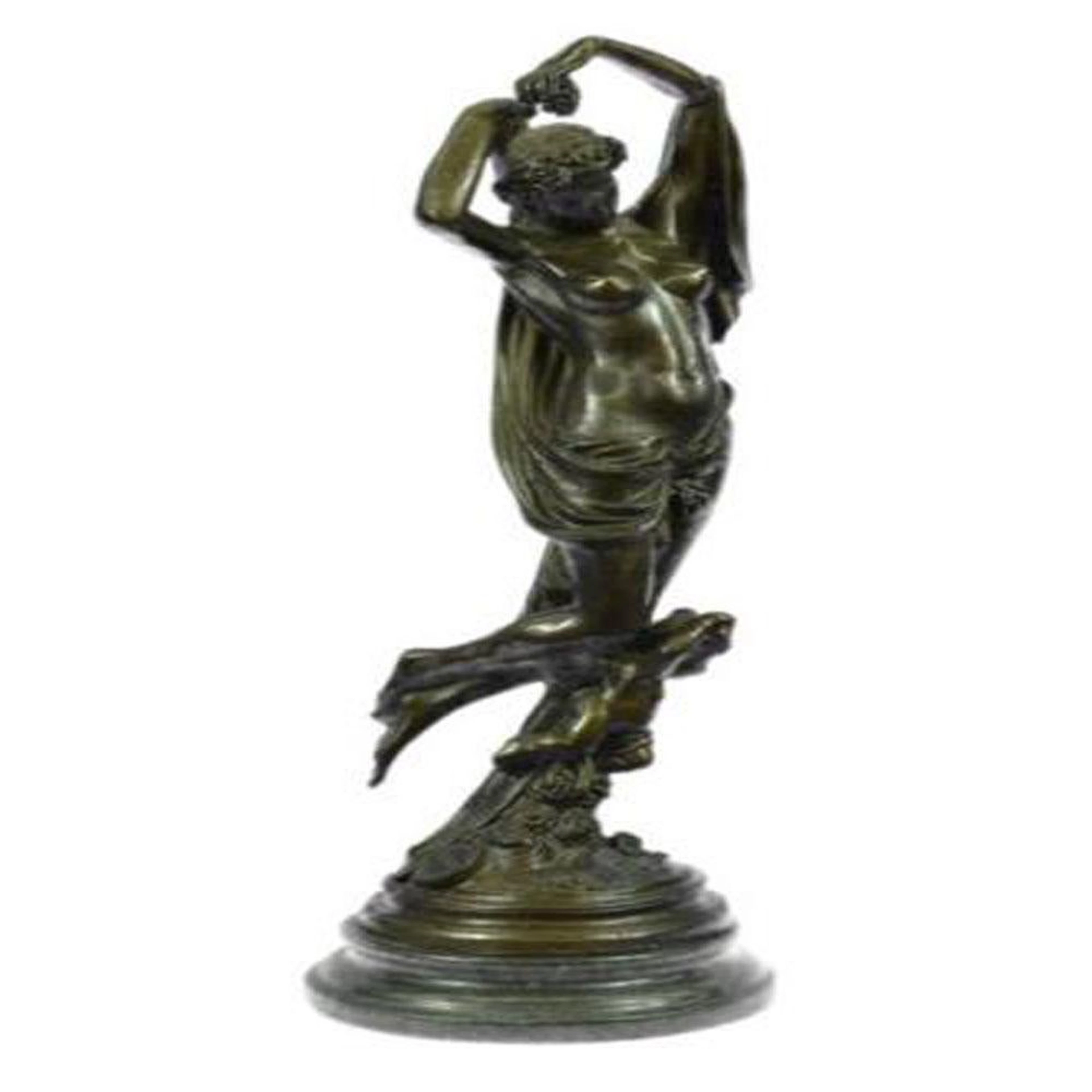 Woman with Grapes Bronze Statue