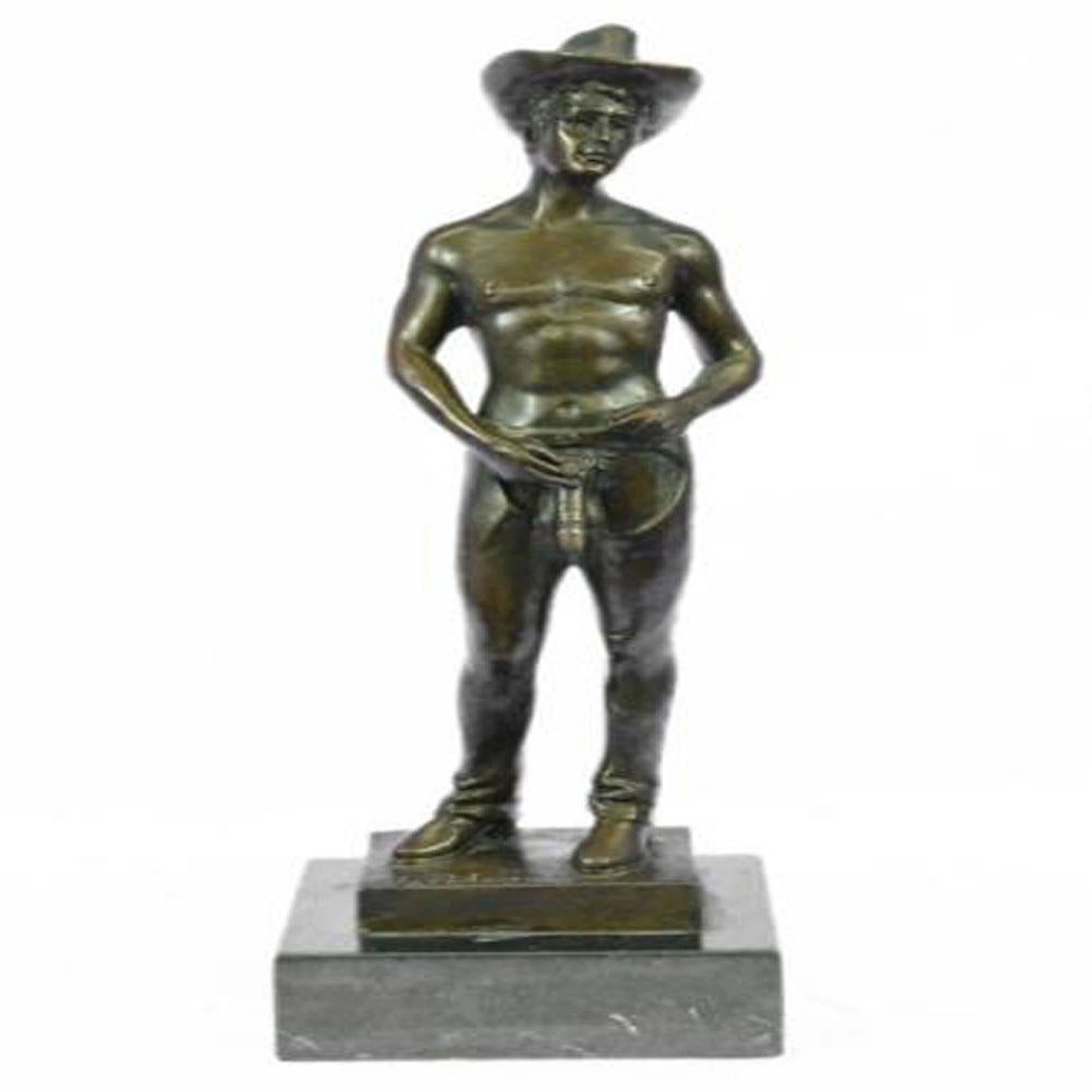 ude Cowboy Bronze Figurine
