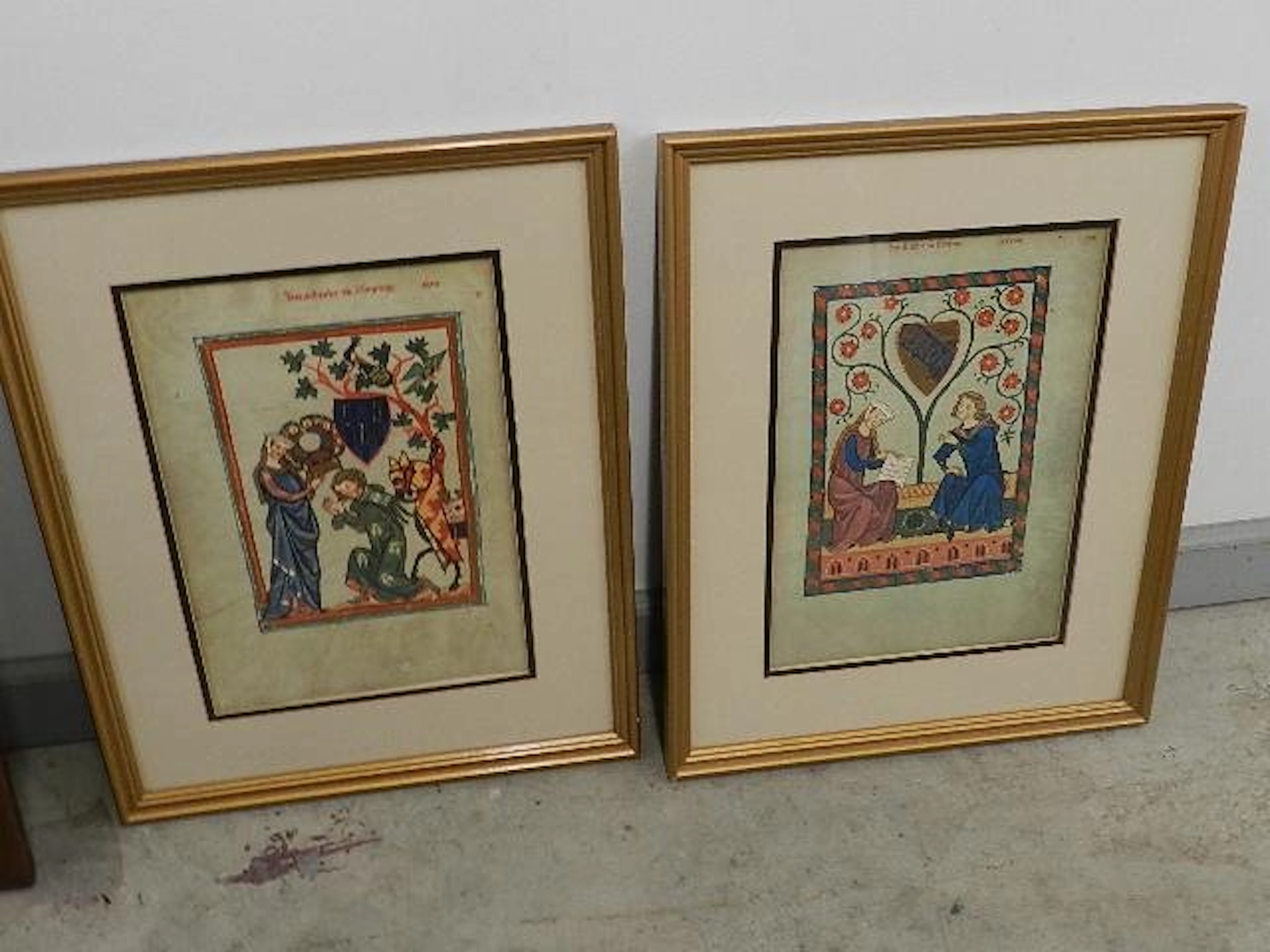 2 Replica Book Leaf Prints of Religious Icons