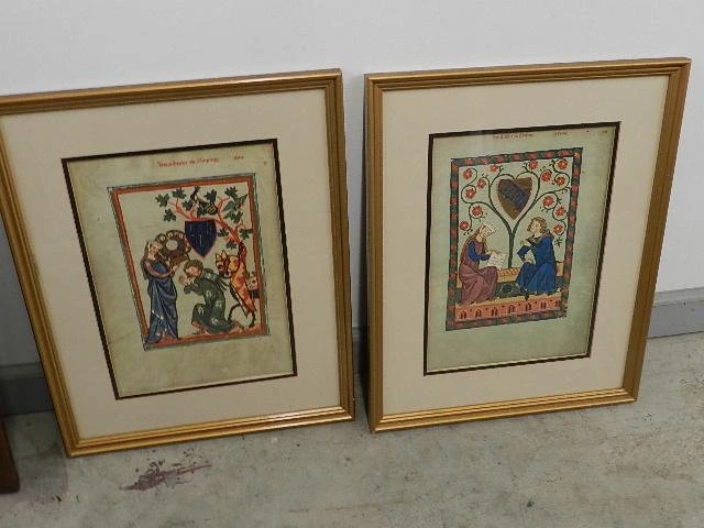 2 Replica Book Leaf Prints of Religious Icons