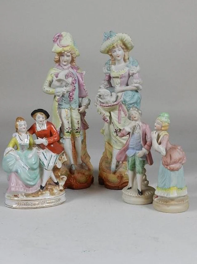 Group of Bisque & Porcelain Figurines