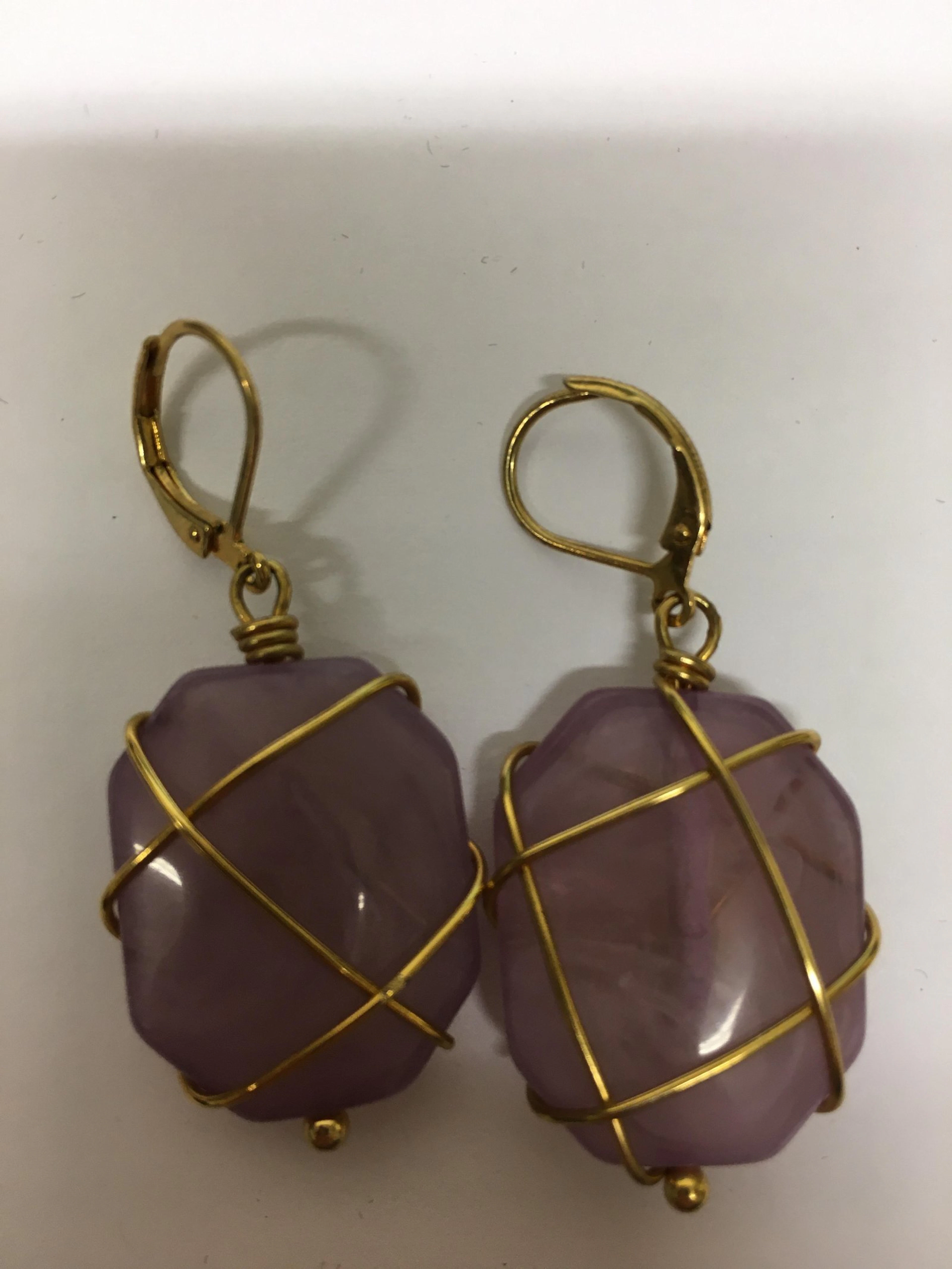 Joan Rivers Purple Stone Earrings