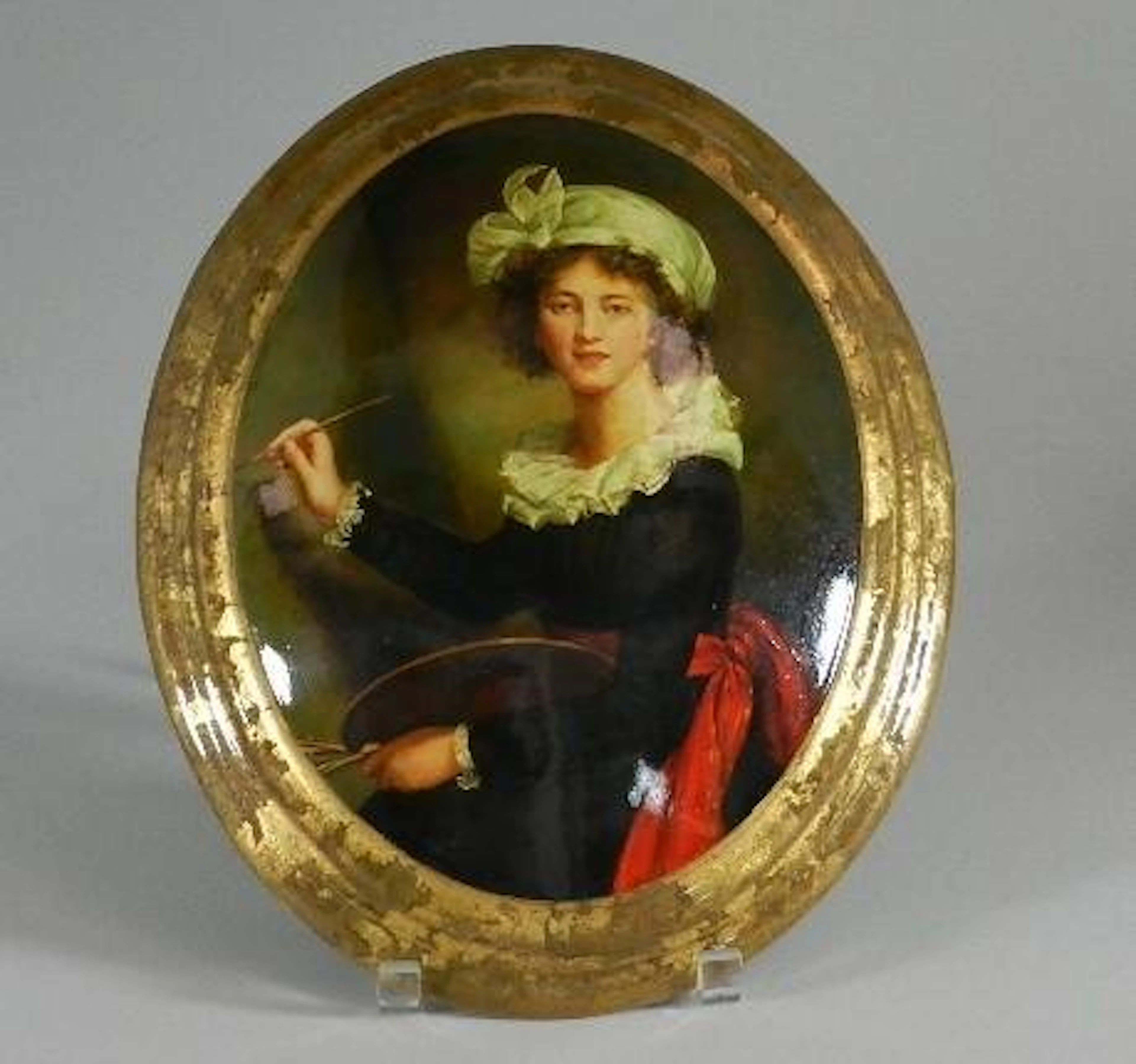 Renaissance Style Portrait on Convex Surface