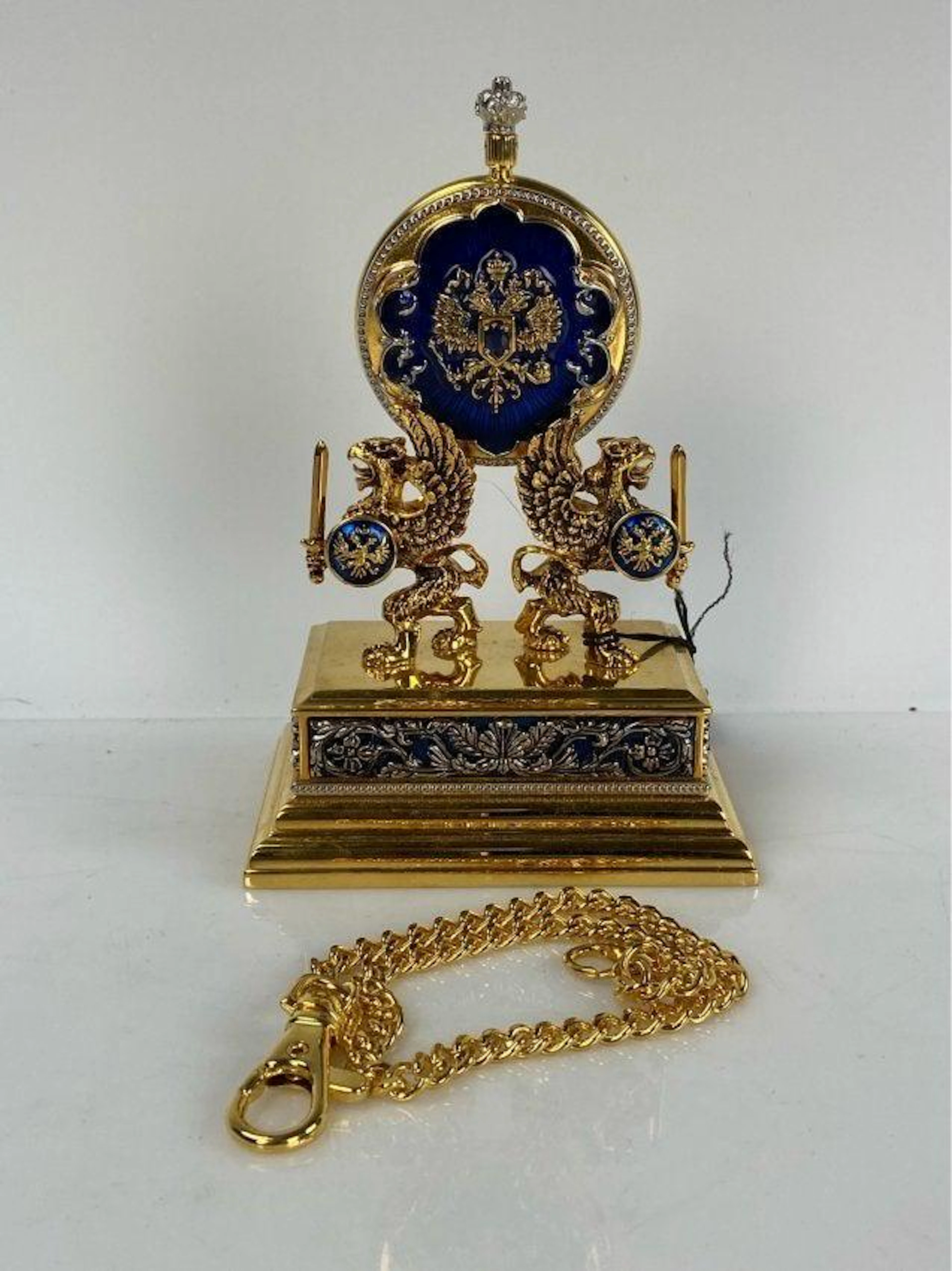 IMPERIAL FABERGE 24KT GILT POCKET WATCH