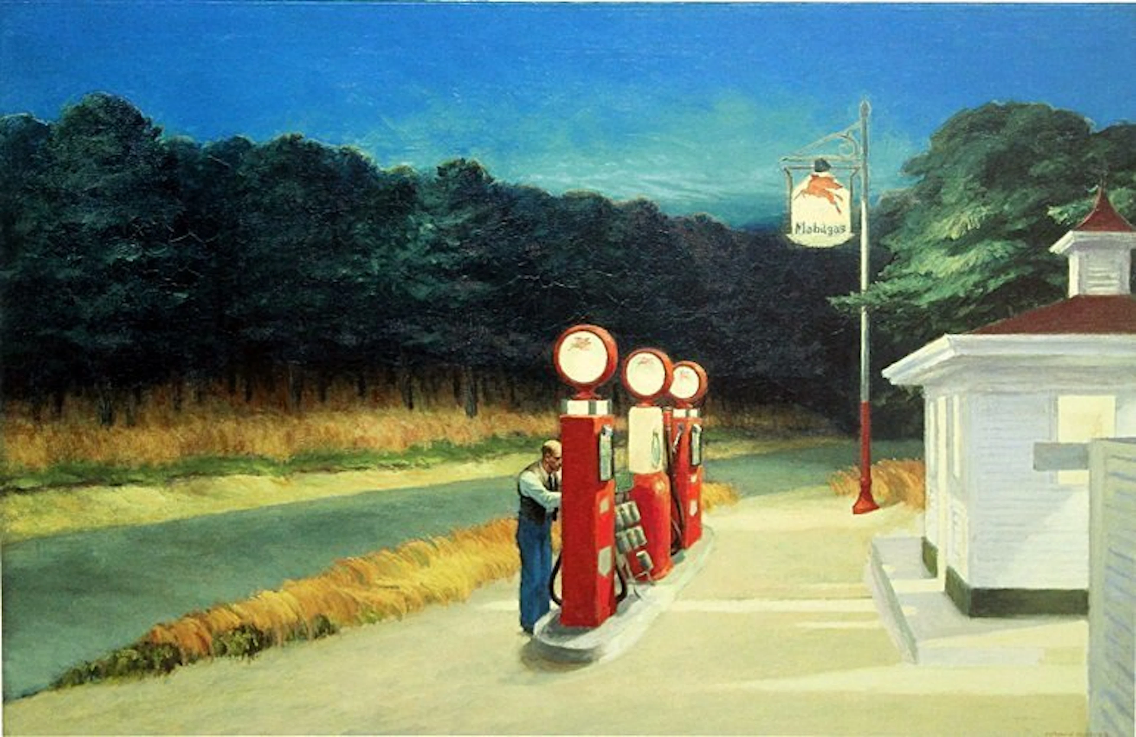 Print "Gas 1940" after Edward Hopper