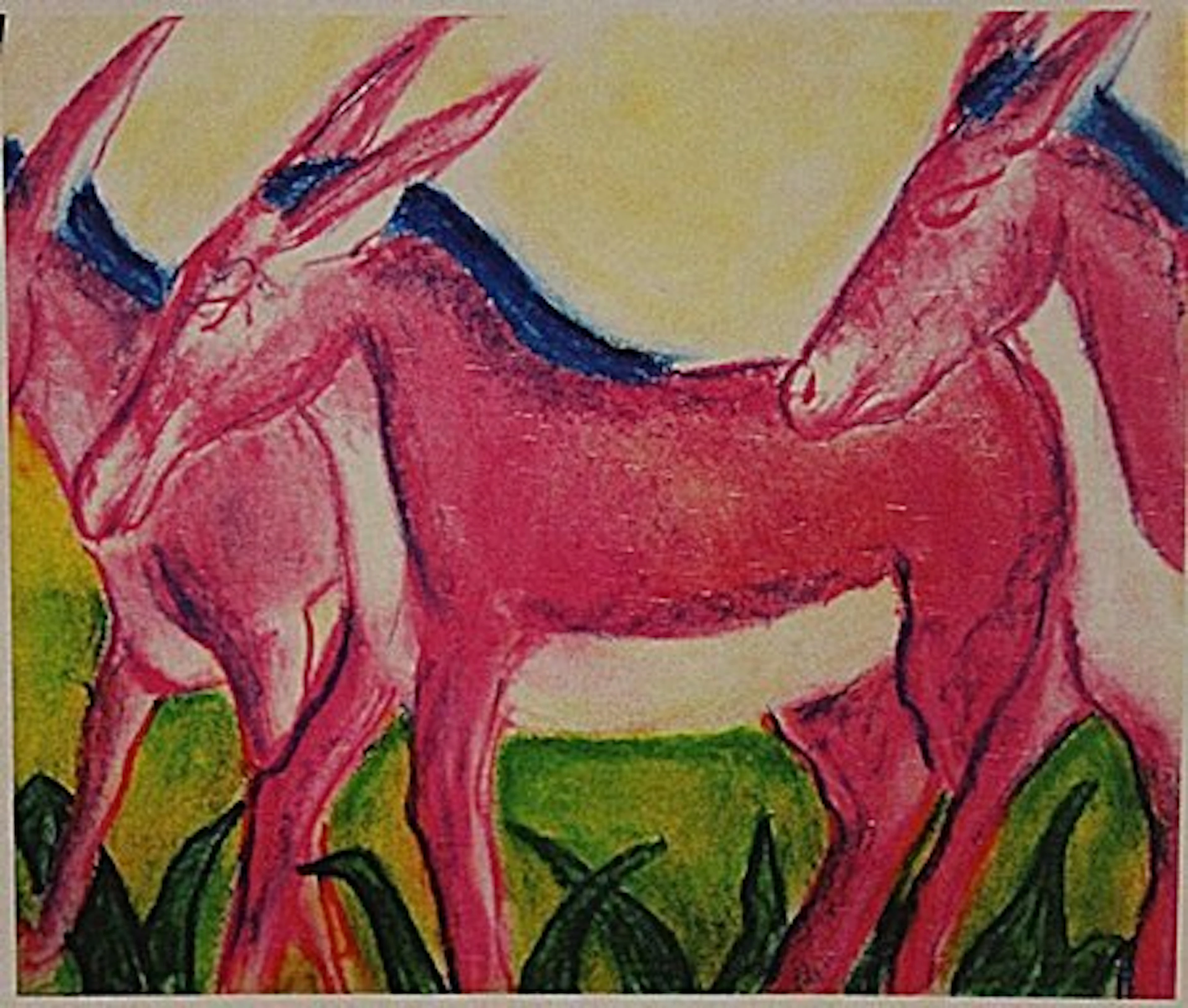Franz Marc - Three Donkeys