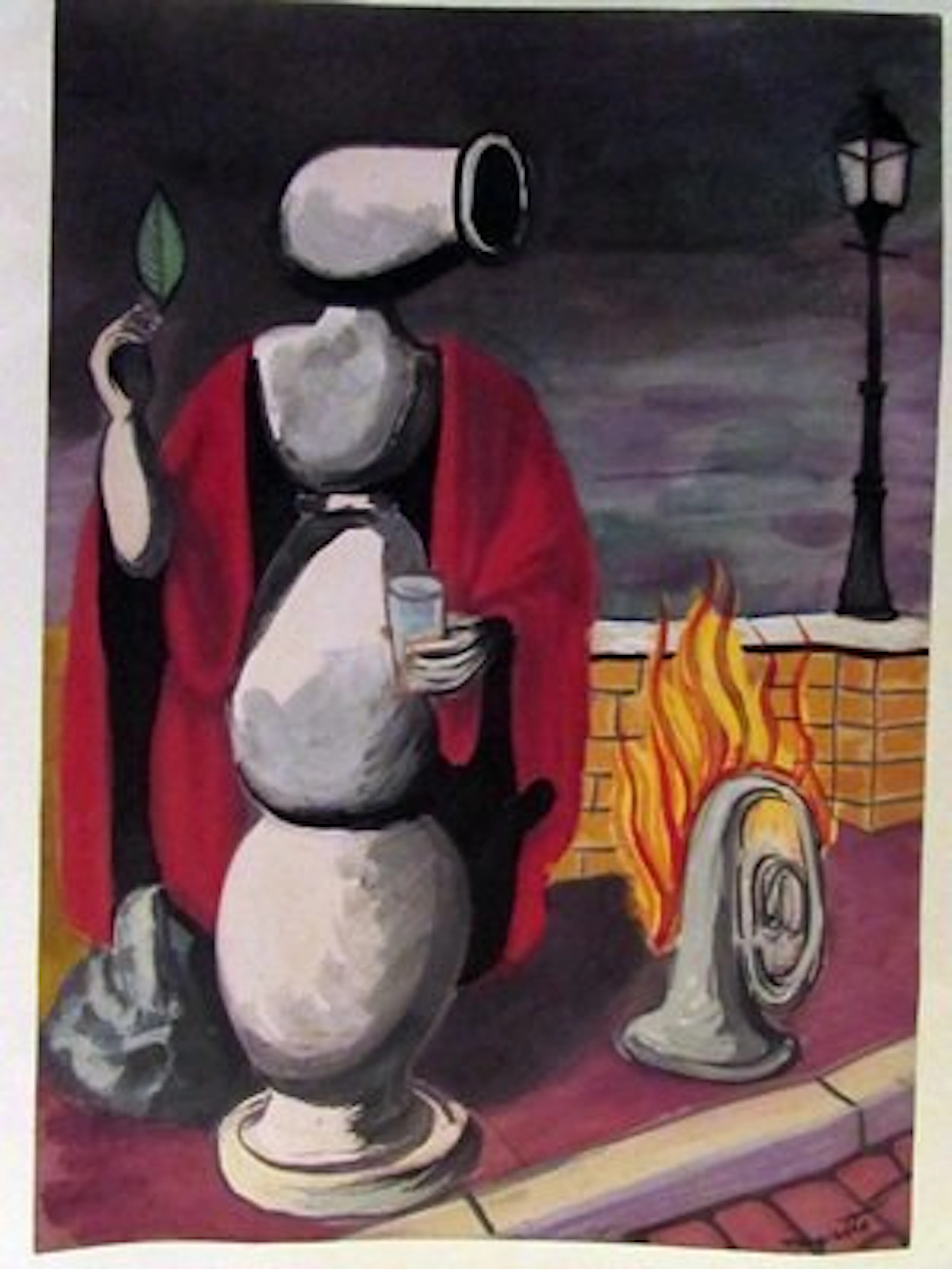 Rene Magritte - The Sculpture Watercolor