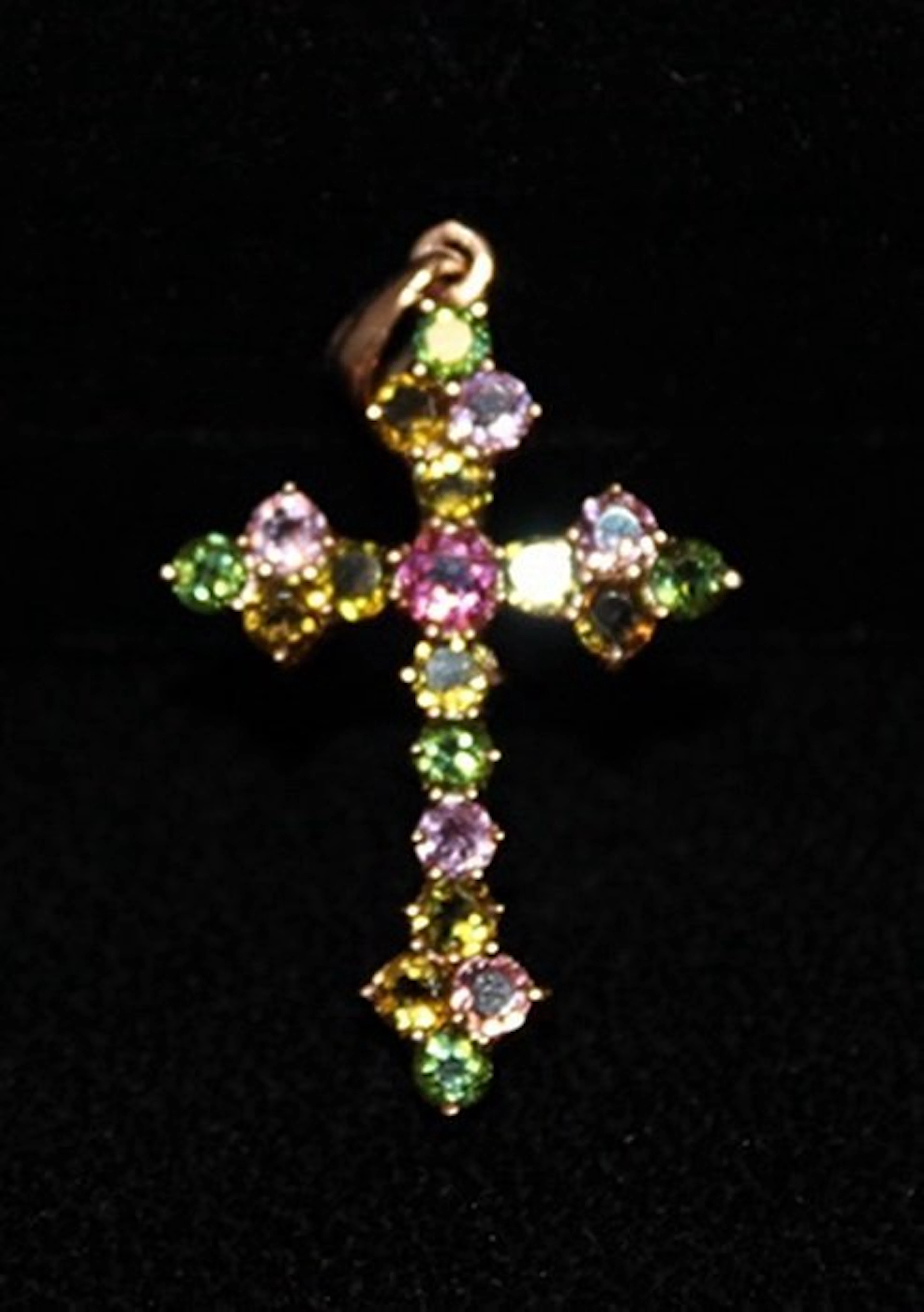Gorgeous 14kt Rose Gold over Silver Cross Mix
