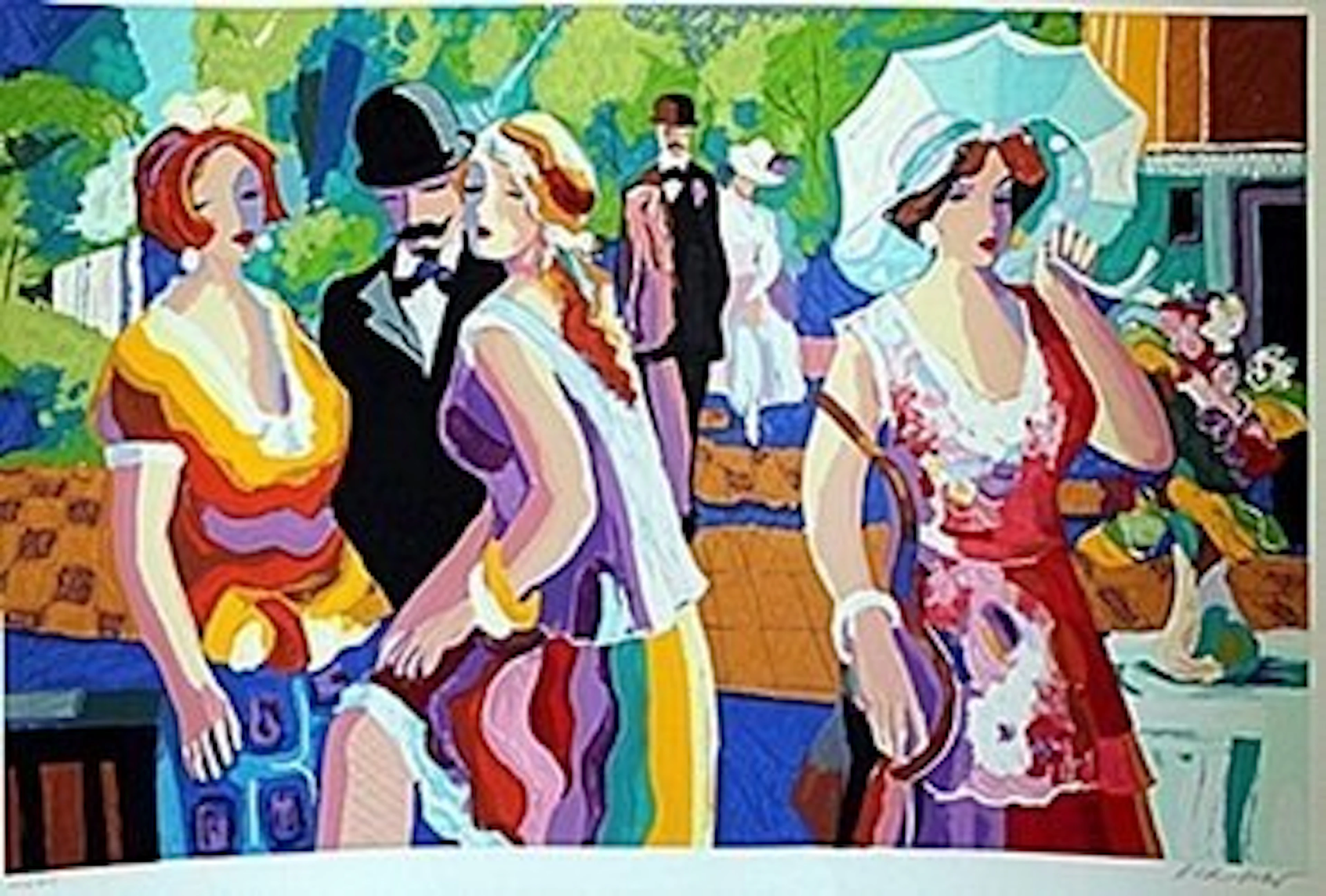 "Strolling" Serigraph; Michael Kerman