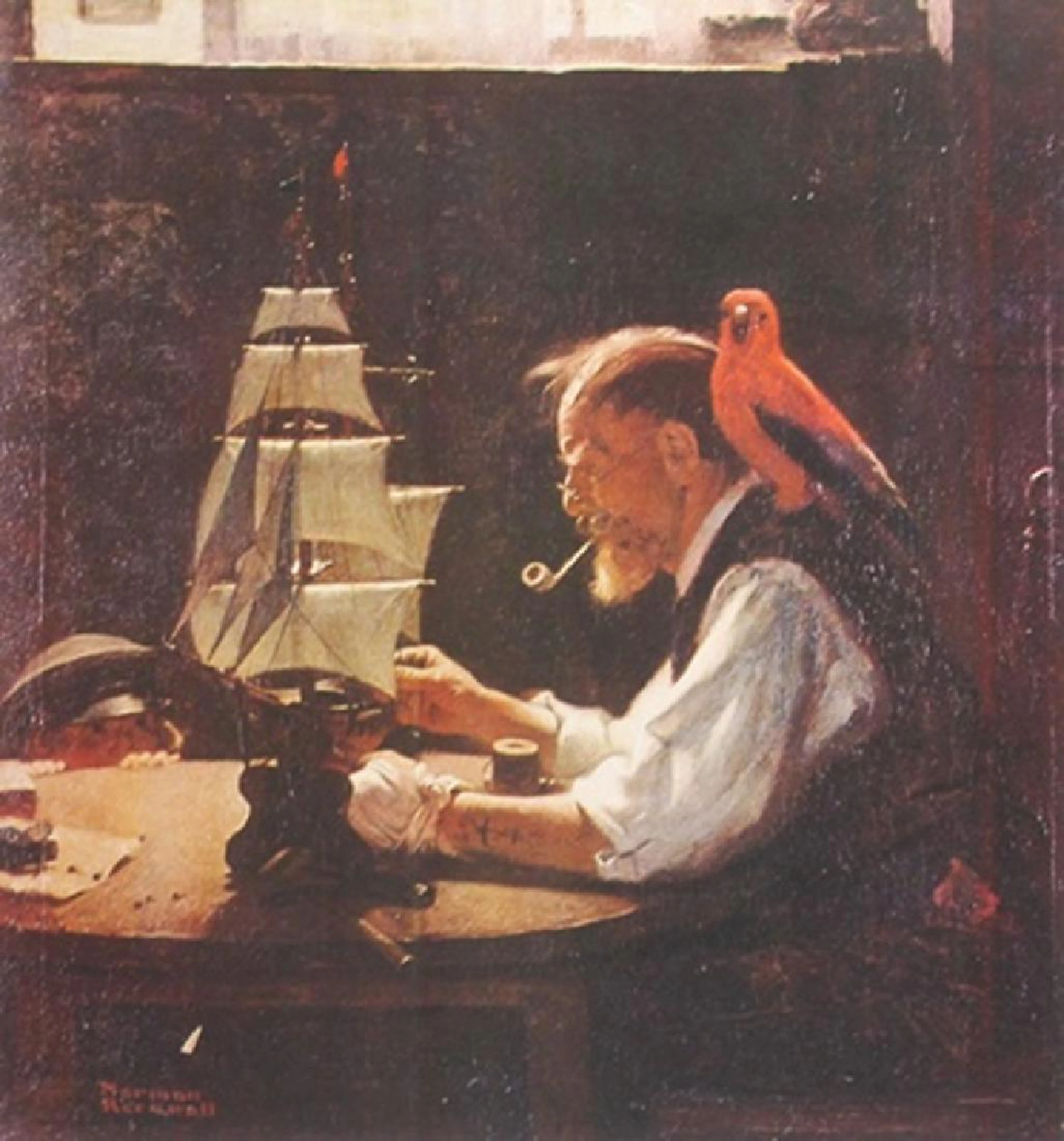 Print "Old Sea Captain" Norman Rockwell (310A)