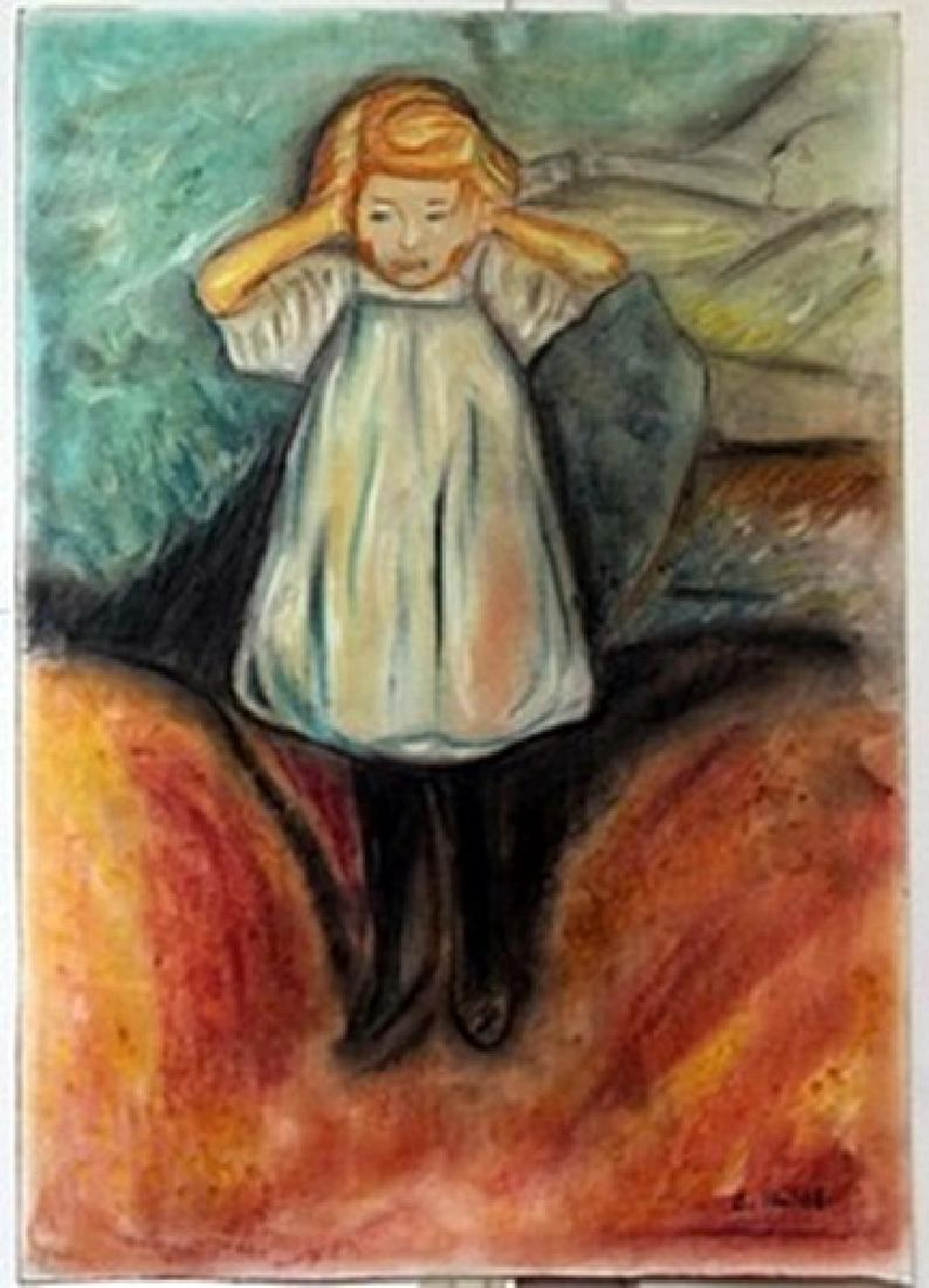 Pastel Painting on Paper - Edvard Munch