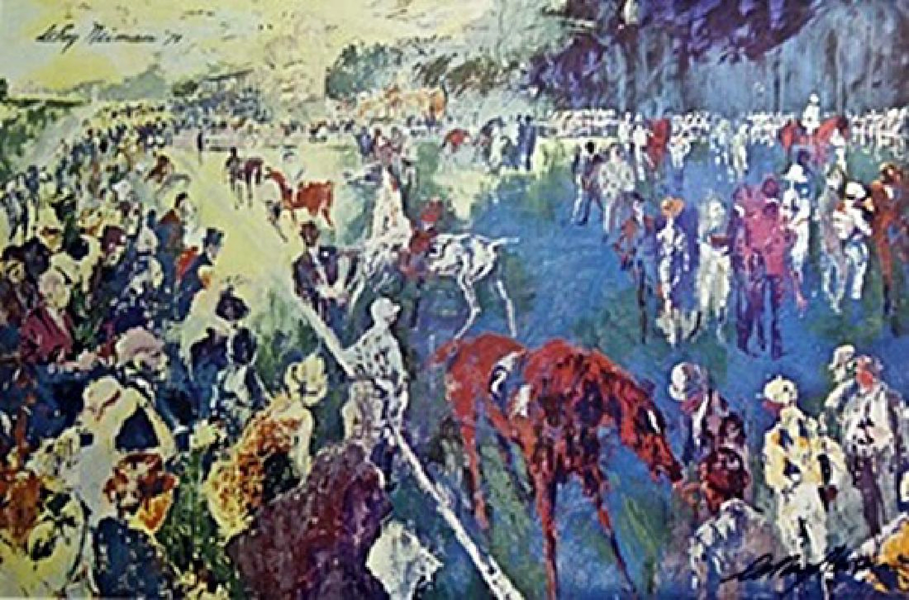 Print Paddock at Chantilly - LeRoy Neiman