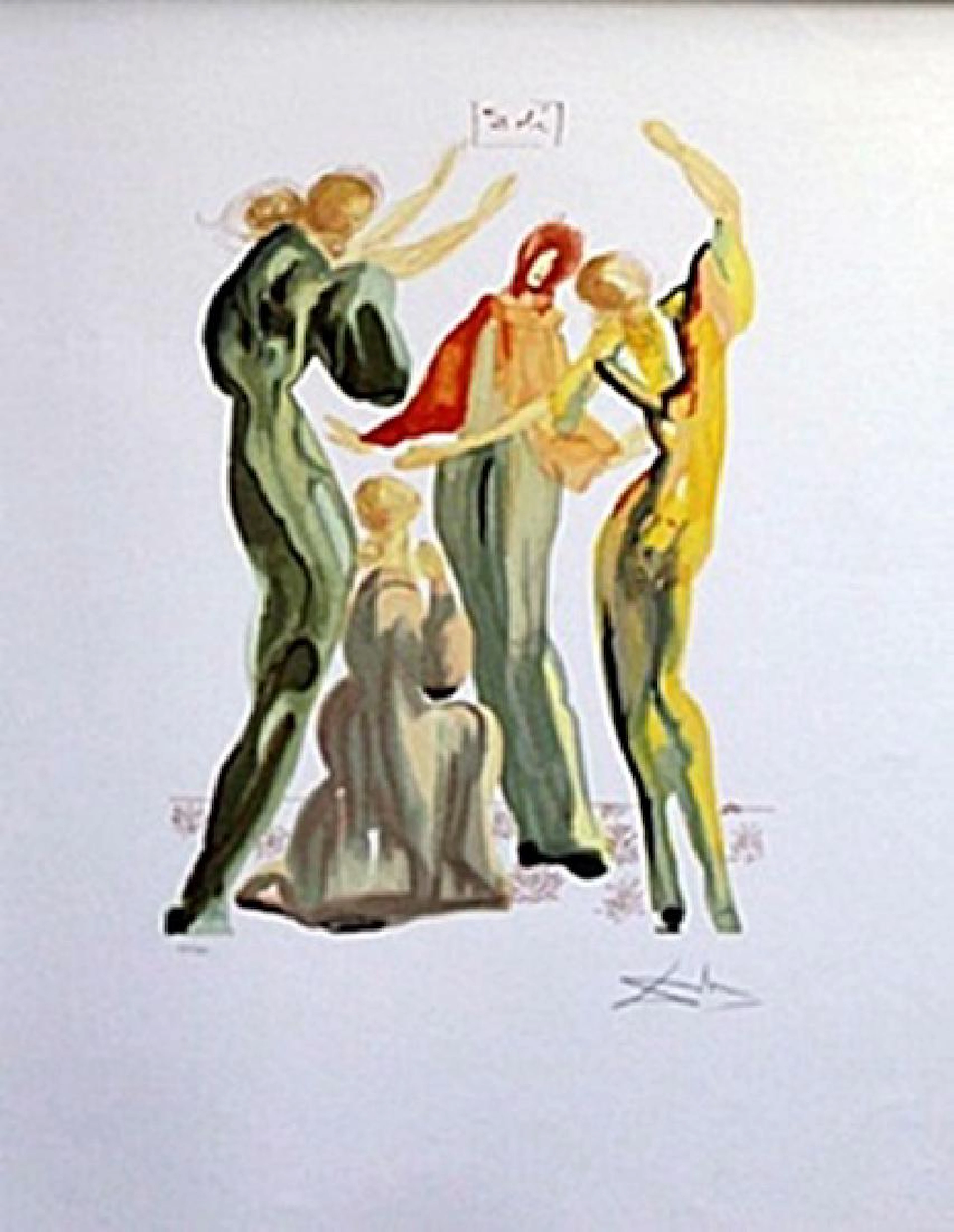 Lithograph - La Danse, The Divine Comedy Series -