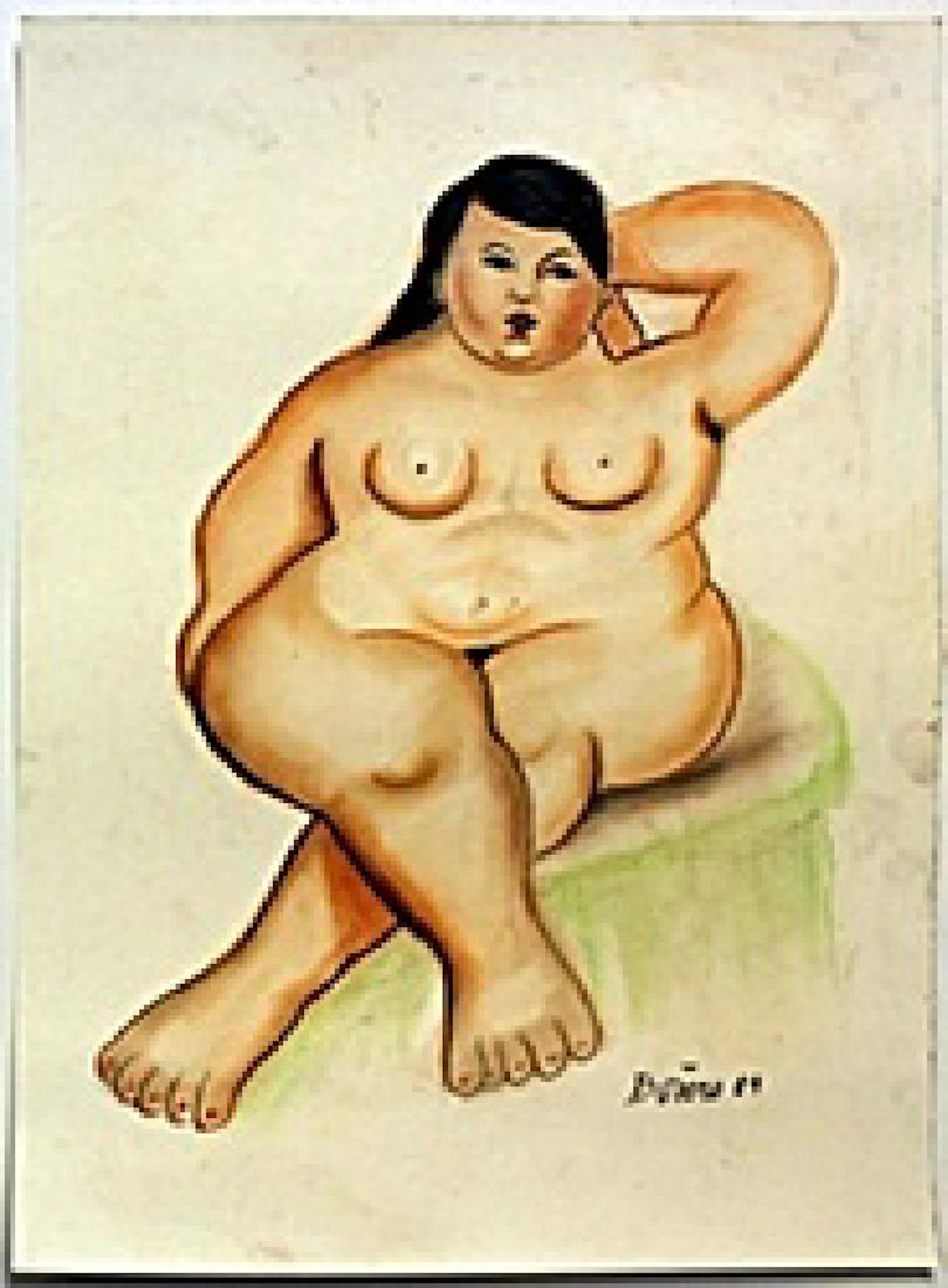 Pastel "Nude Maria" - Fernando Botero
