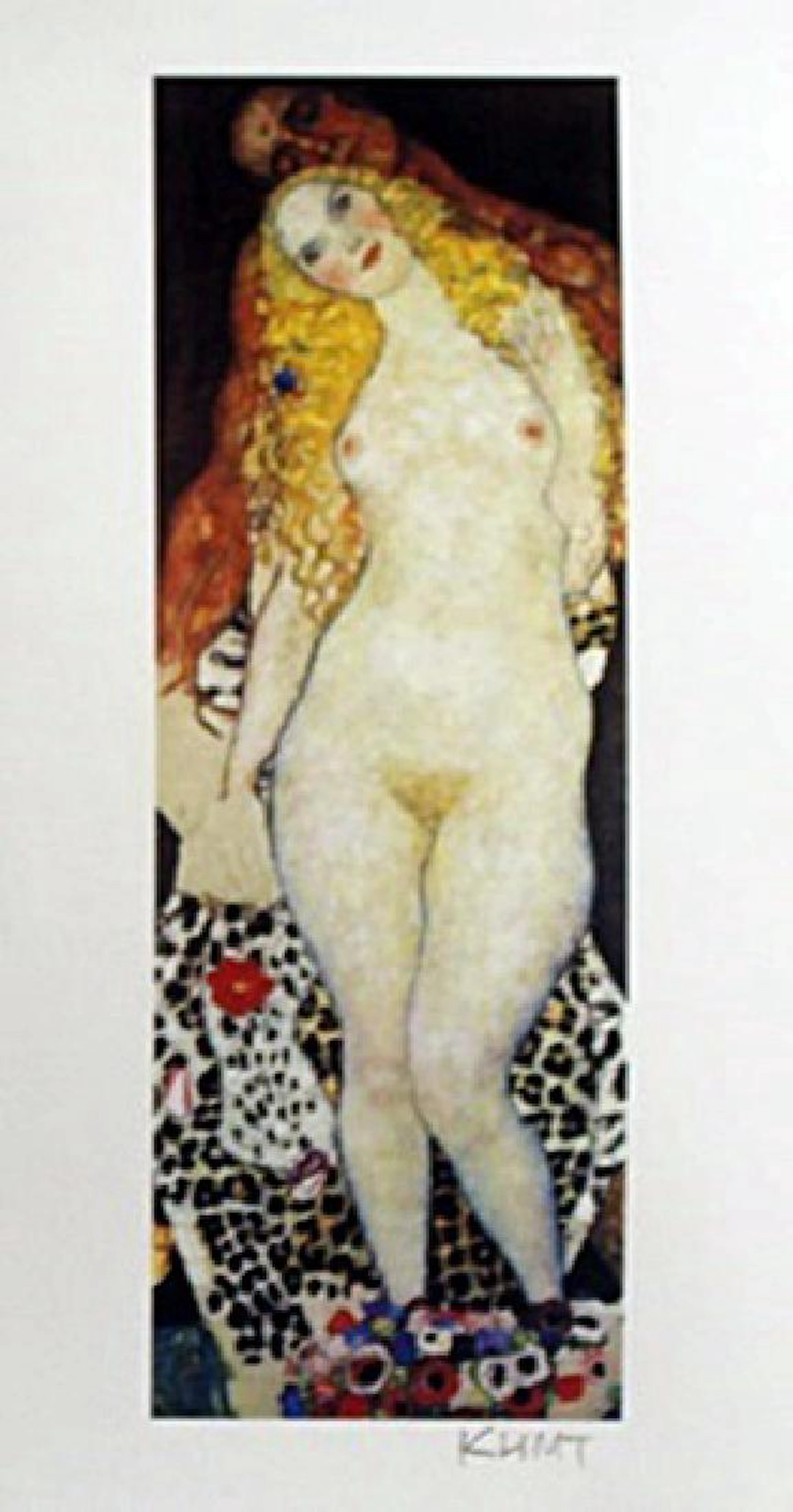 Lithograph Adam & Eve - Gustav Klimt