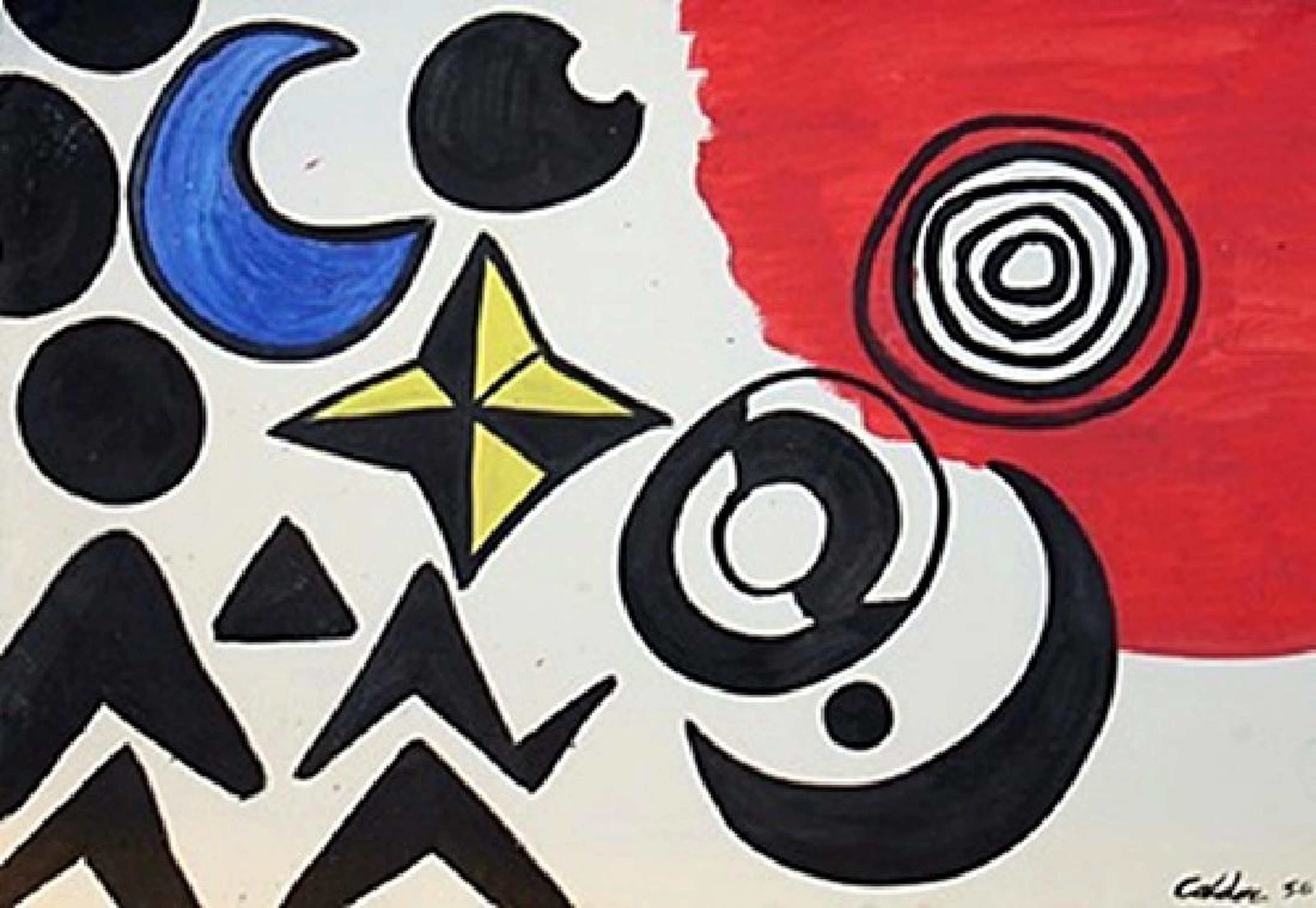 The Moon - Alexander Calder - Oil On Paper