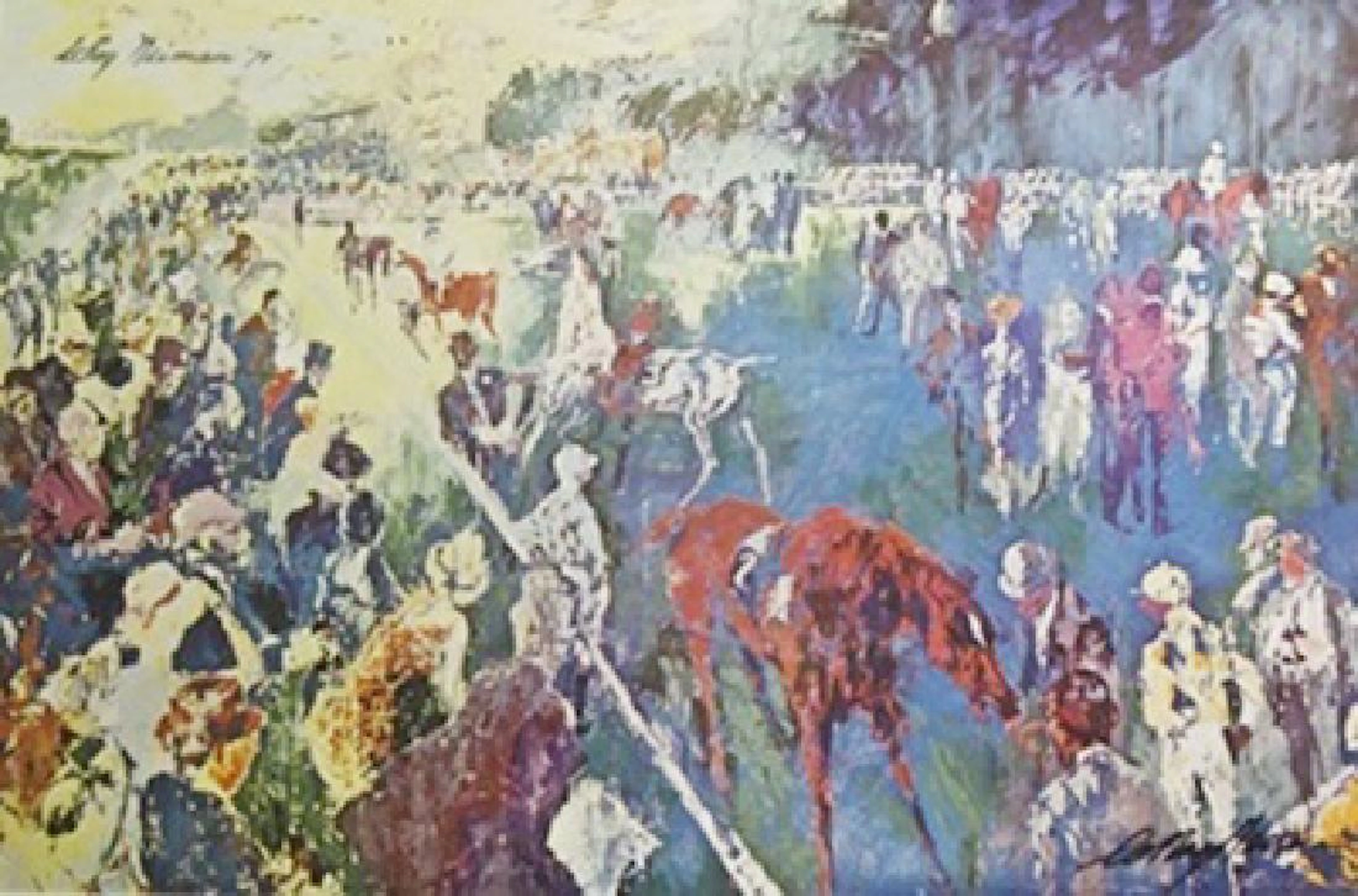 Print Paddock at Chantilly - LeRoy Neiman