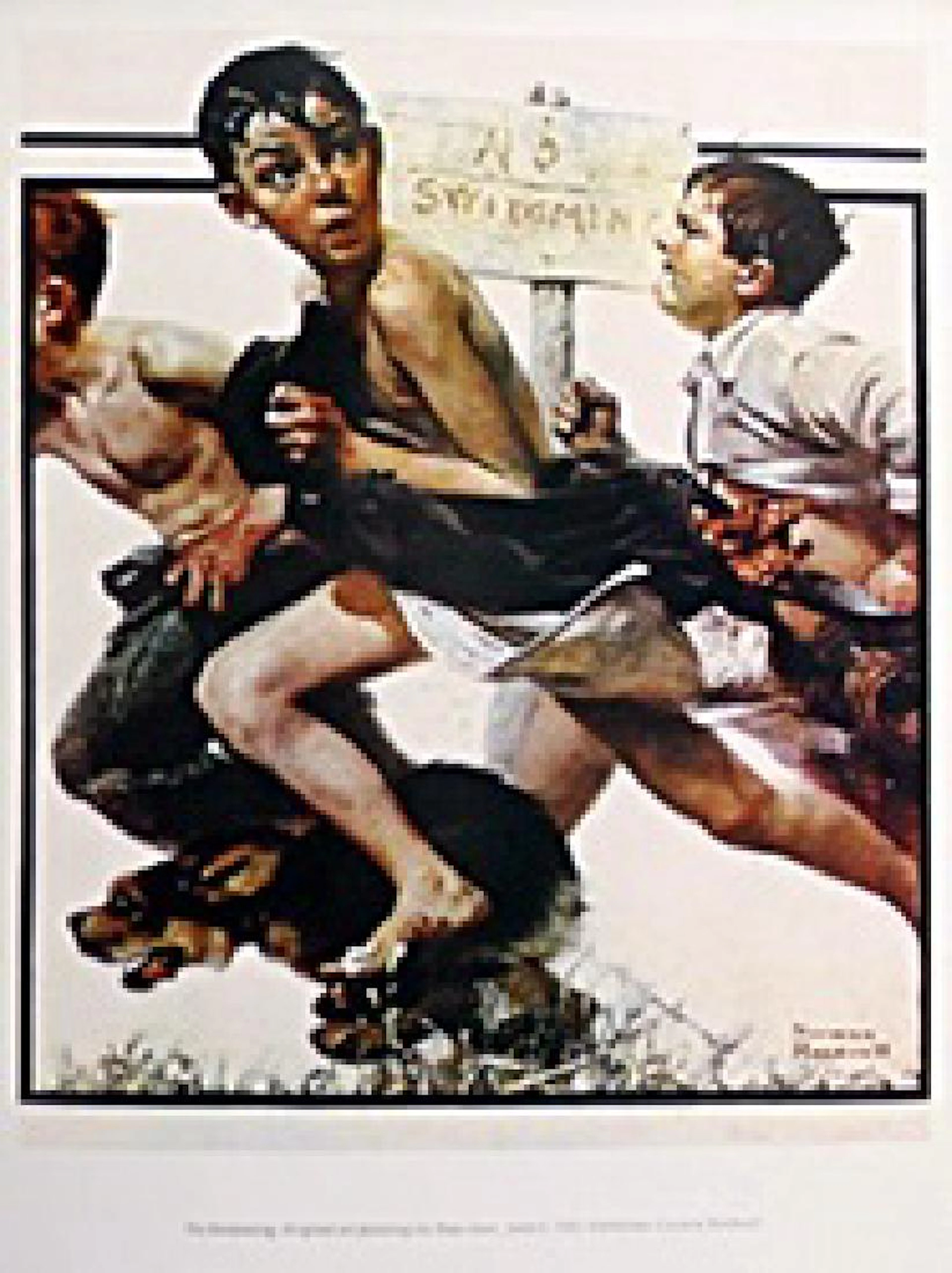 Print - No Swimming - Norman Rockwell