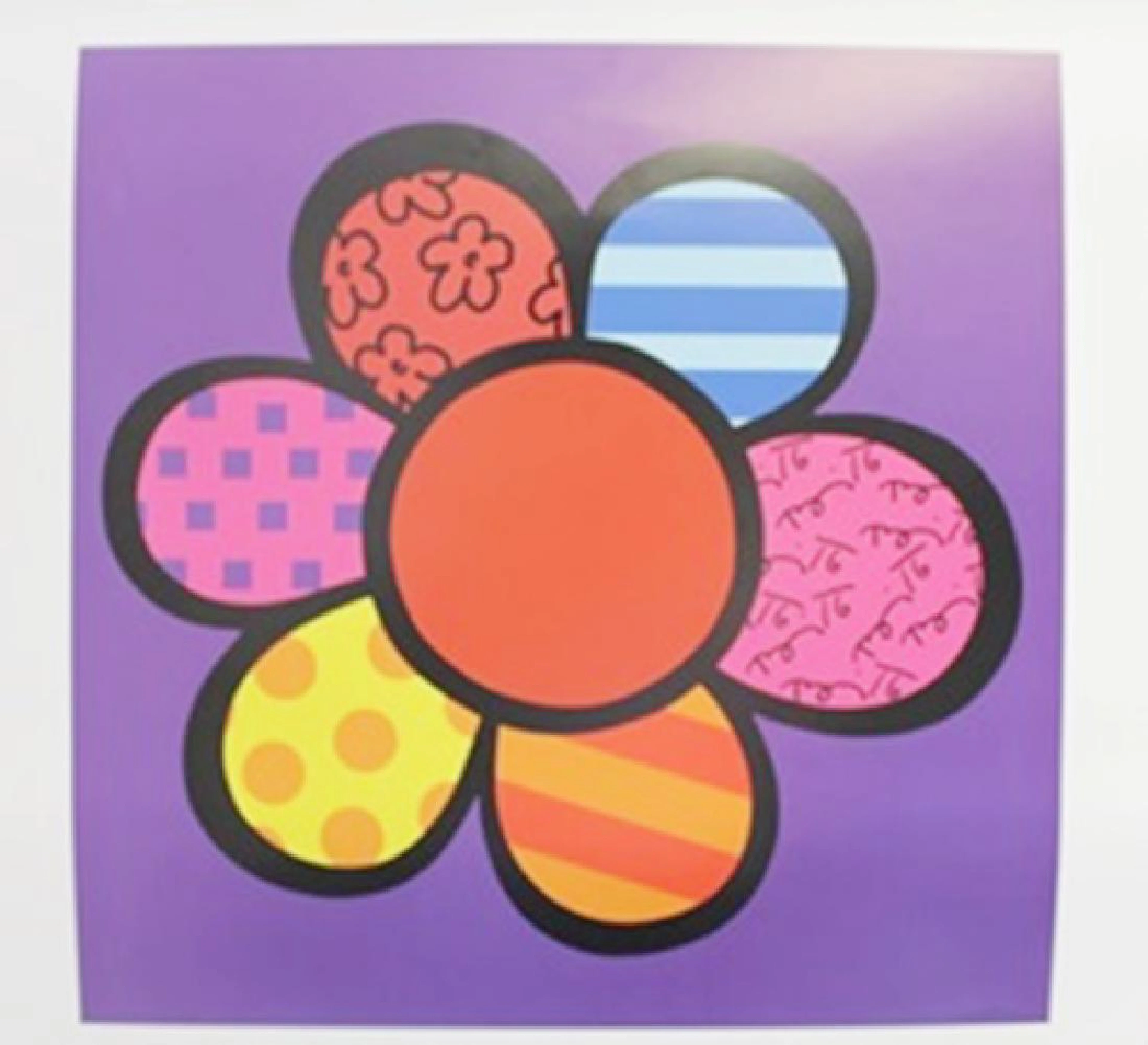 Lithograph "Flower Power III" By Romero Britto