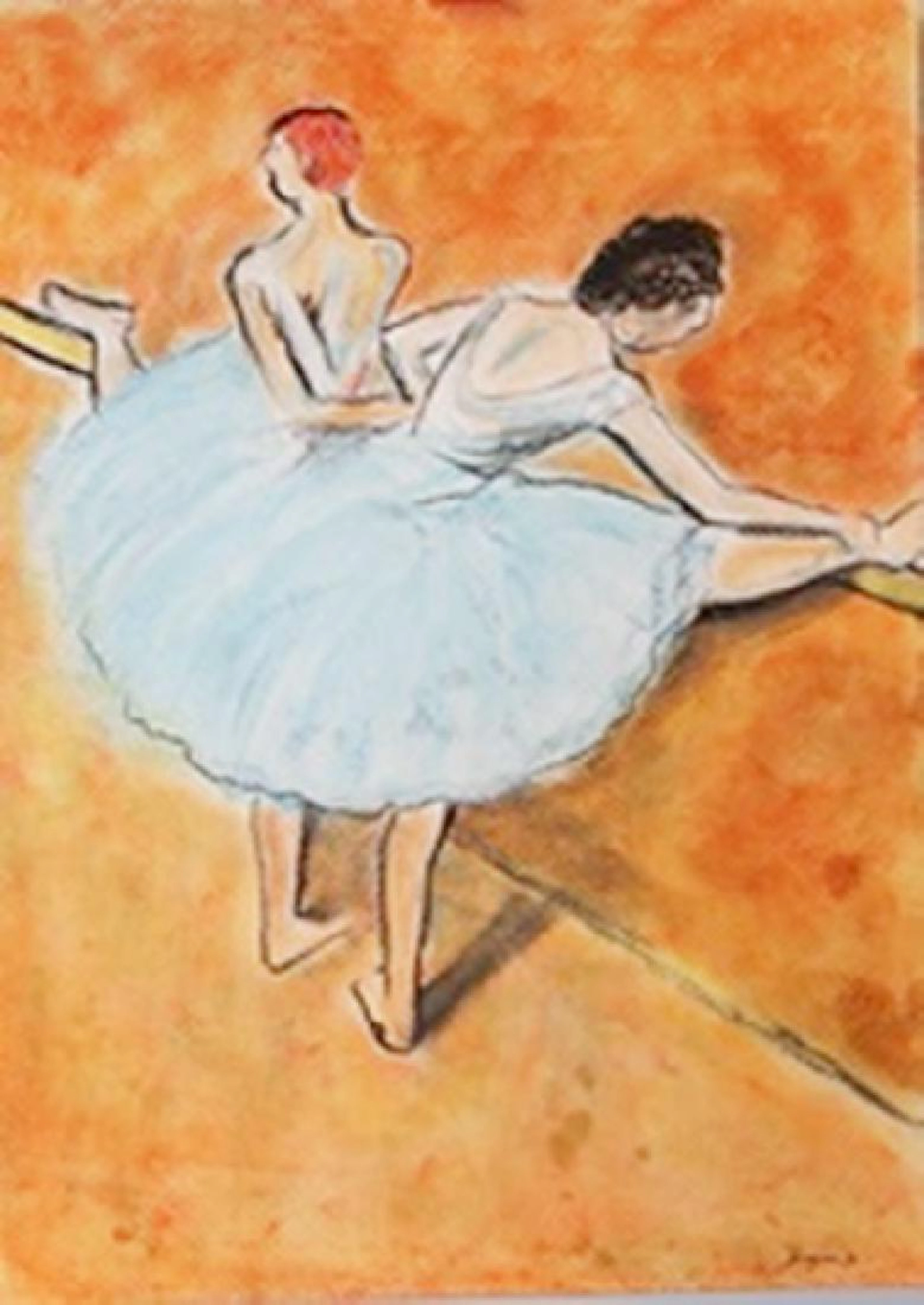 The Dancers - Edgar Degas - Pastel On Paper