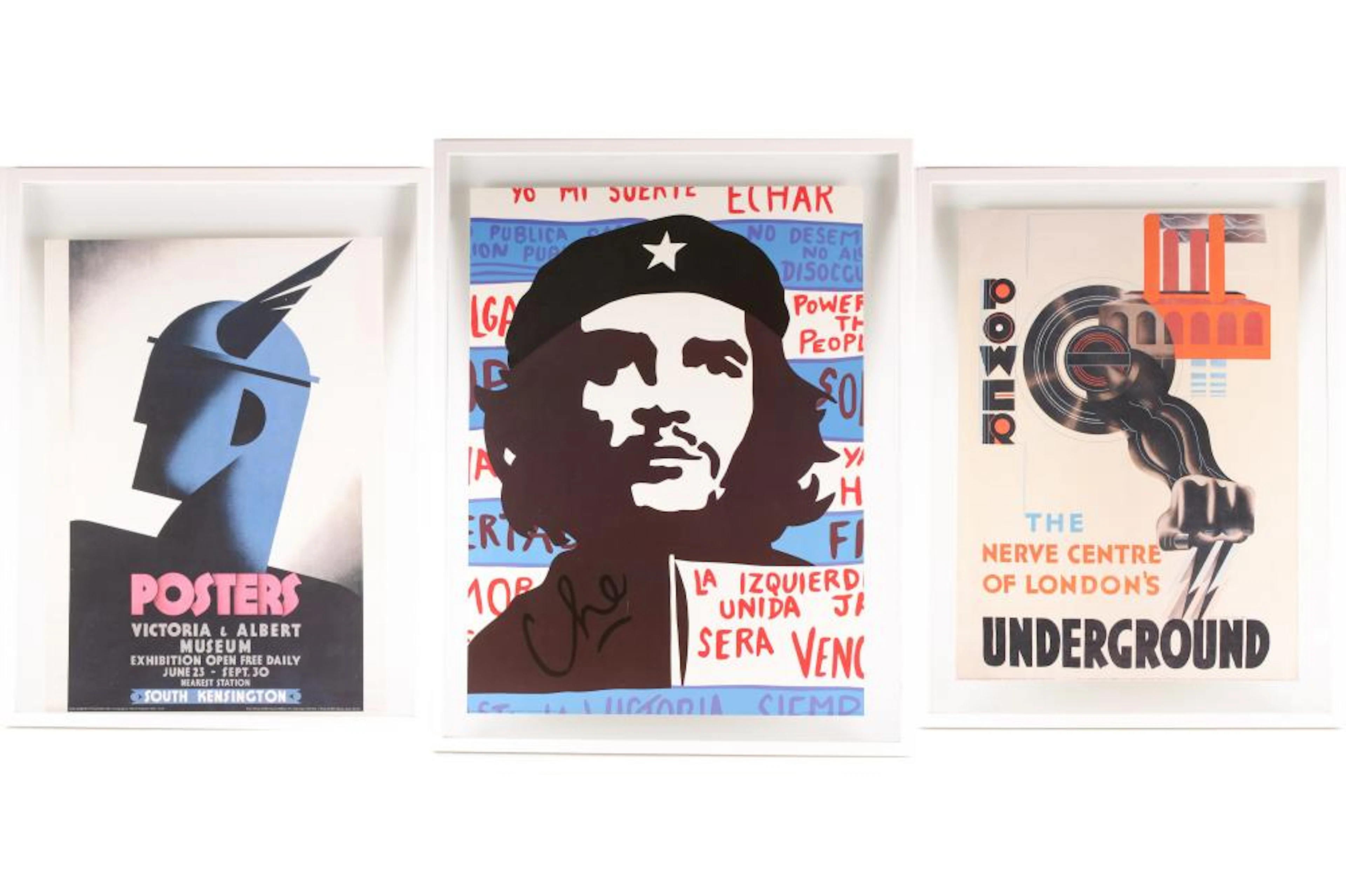 Two framed Victoria and Albert Museum posters