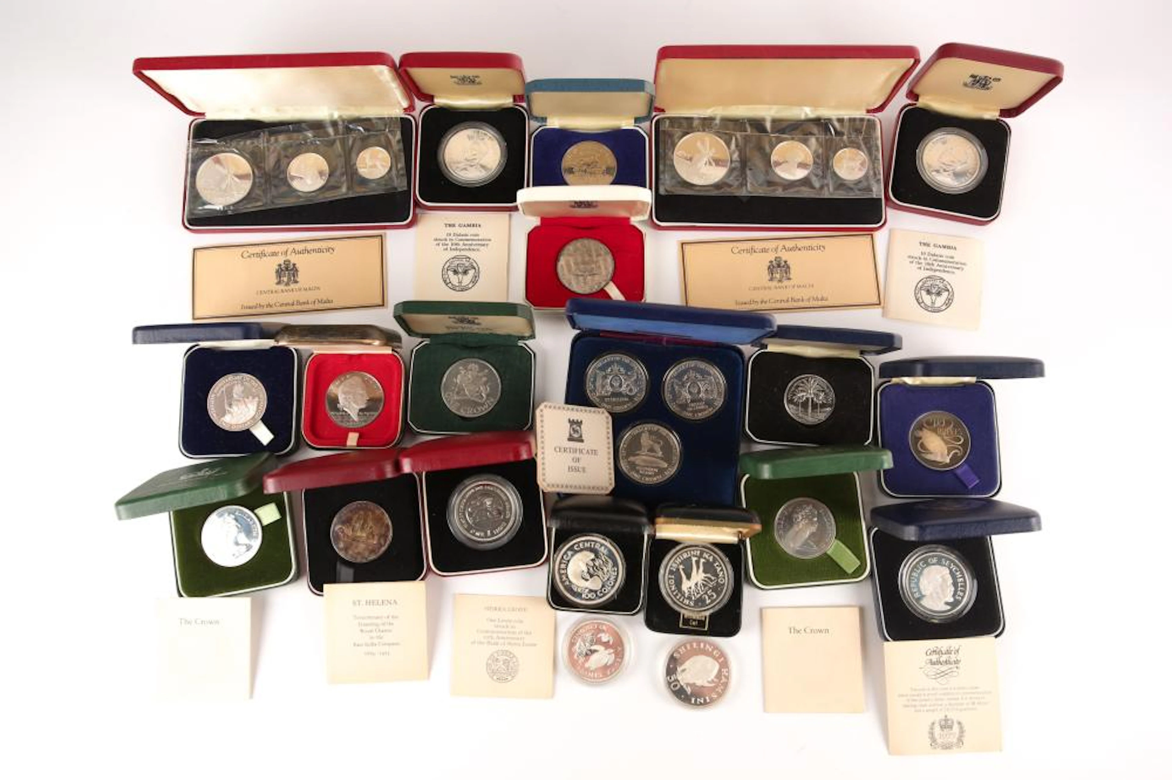 Silver proof and proof coins
