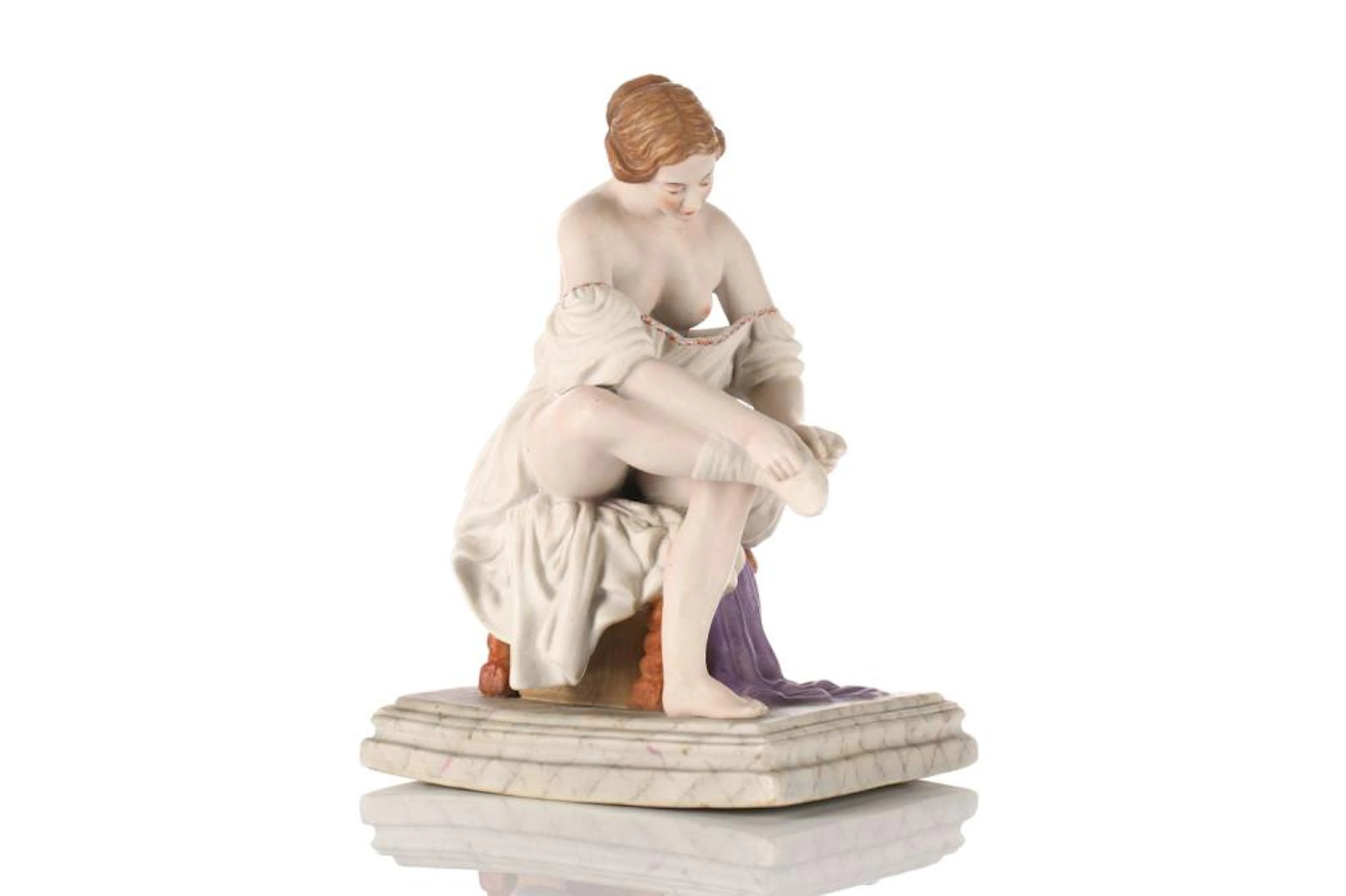 A late 19th century Russian Gardner Porcelain figure