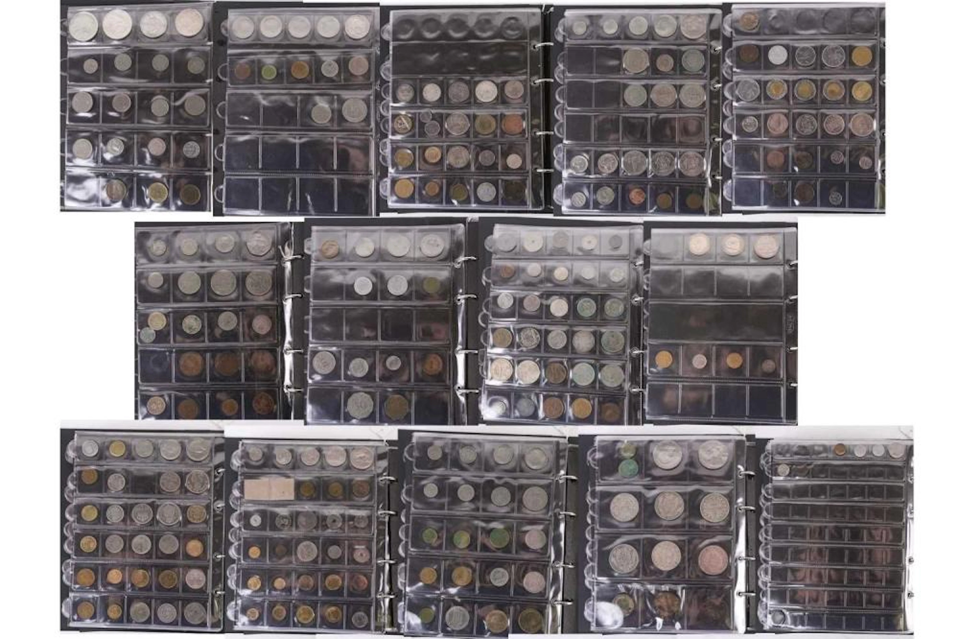 A lot consisting of a collection book of coins fro?