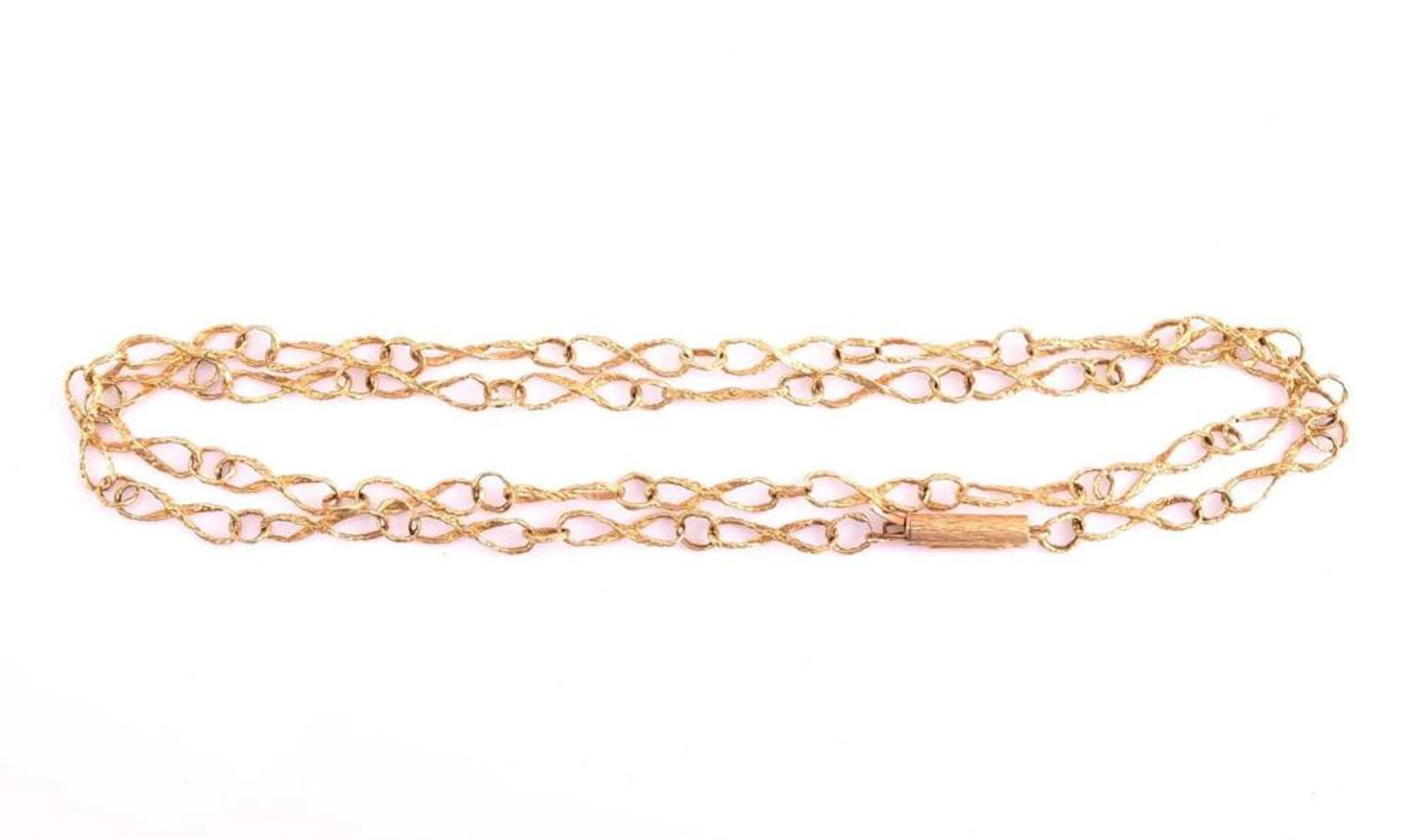 An Ilias Lalounis chain necklace with textured figure of eight and oval links