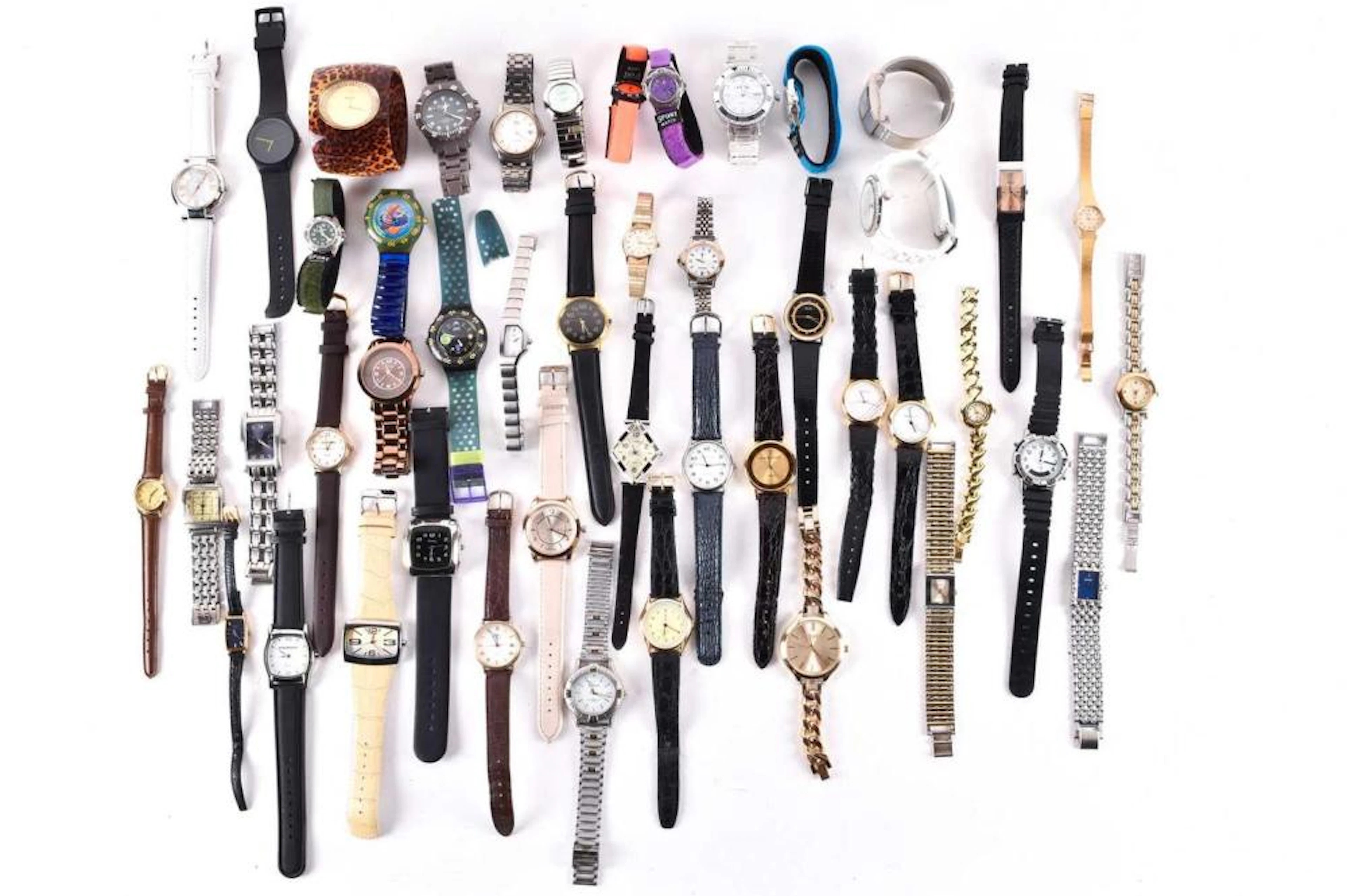 A lot consisting of x46 Lady's quartz watches Featuring x2 Swatch watches