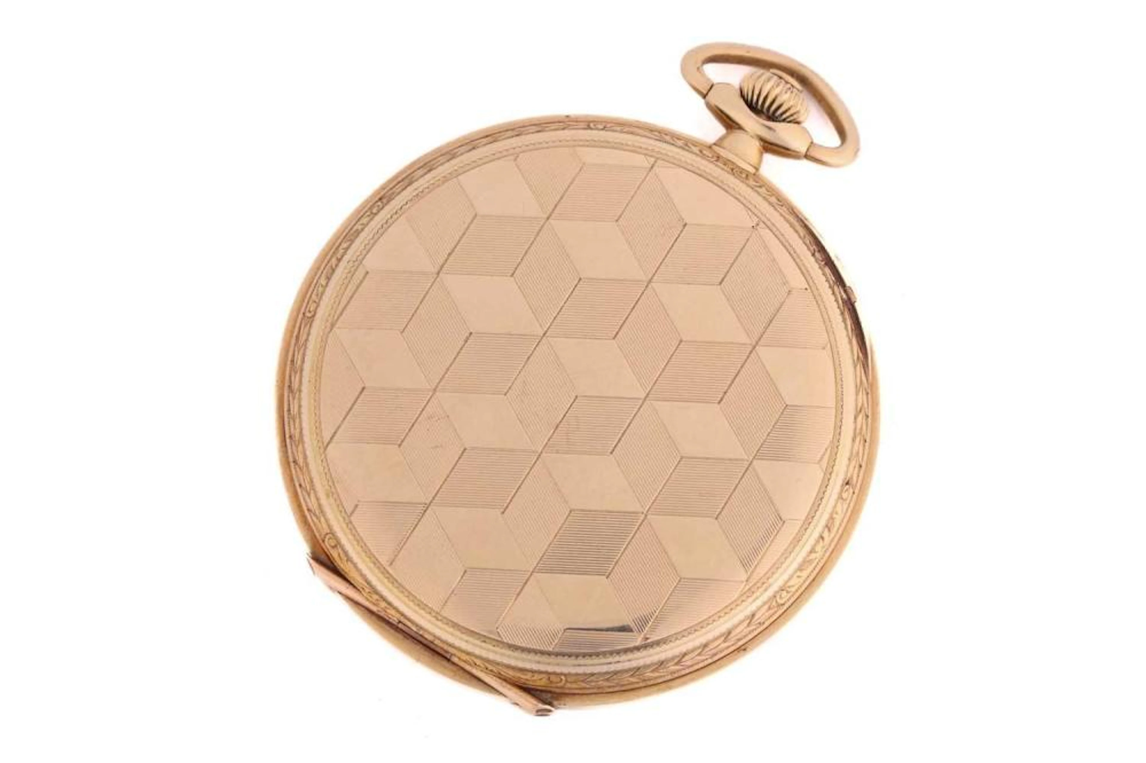 An Art Deco Alpina hunting cased pocket watch; champagne dial