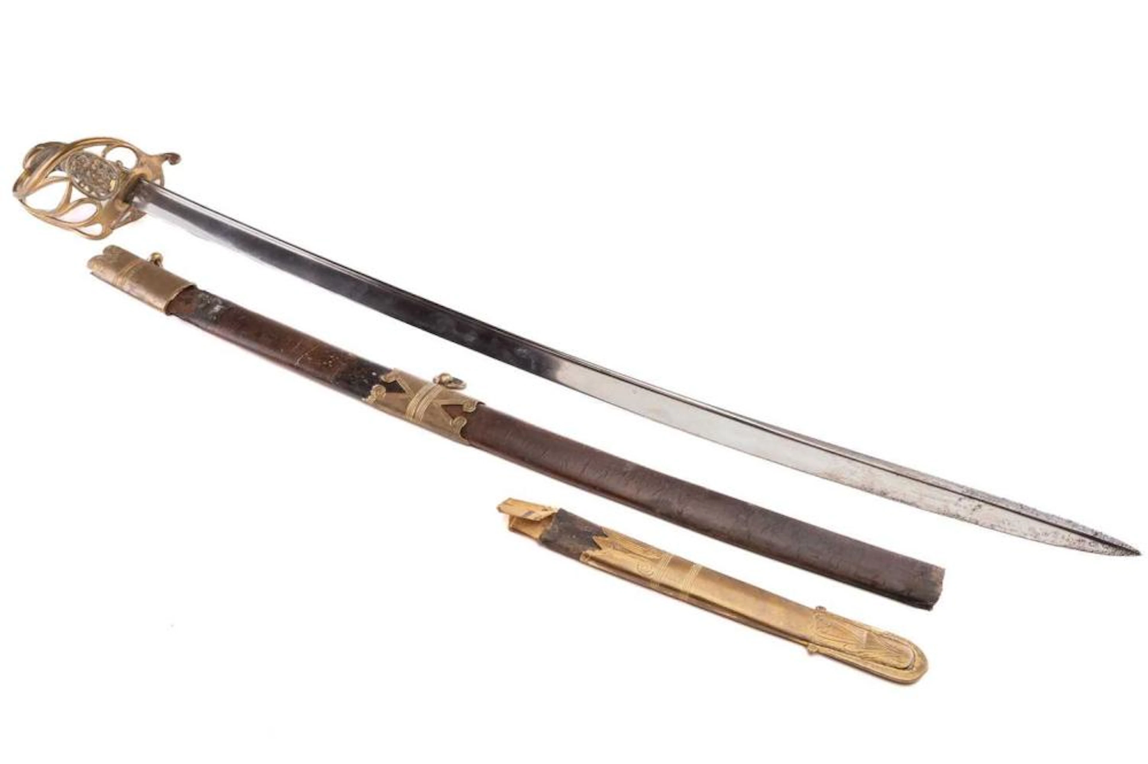 A William IV officer's infantry sword with scabbard