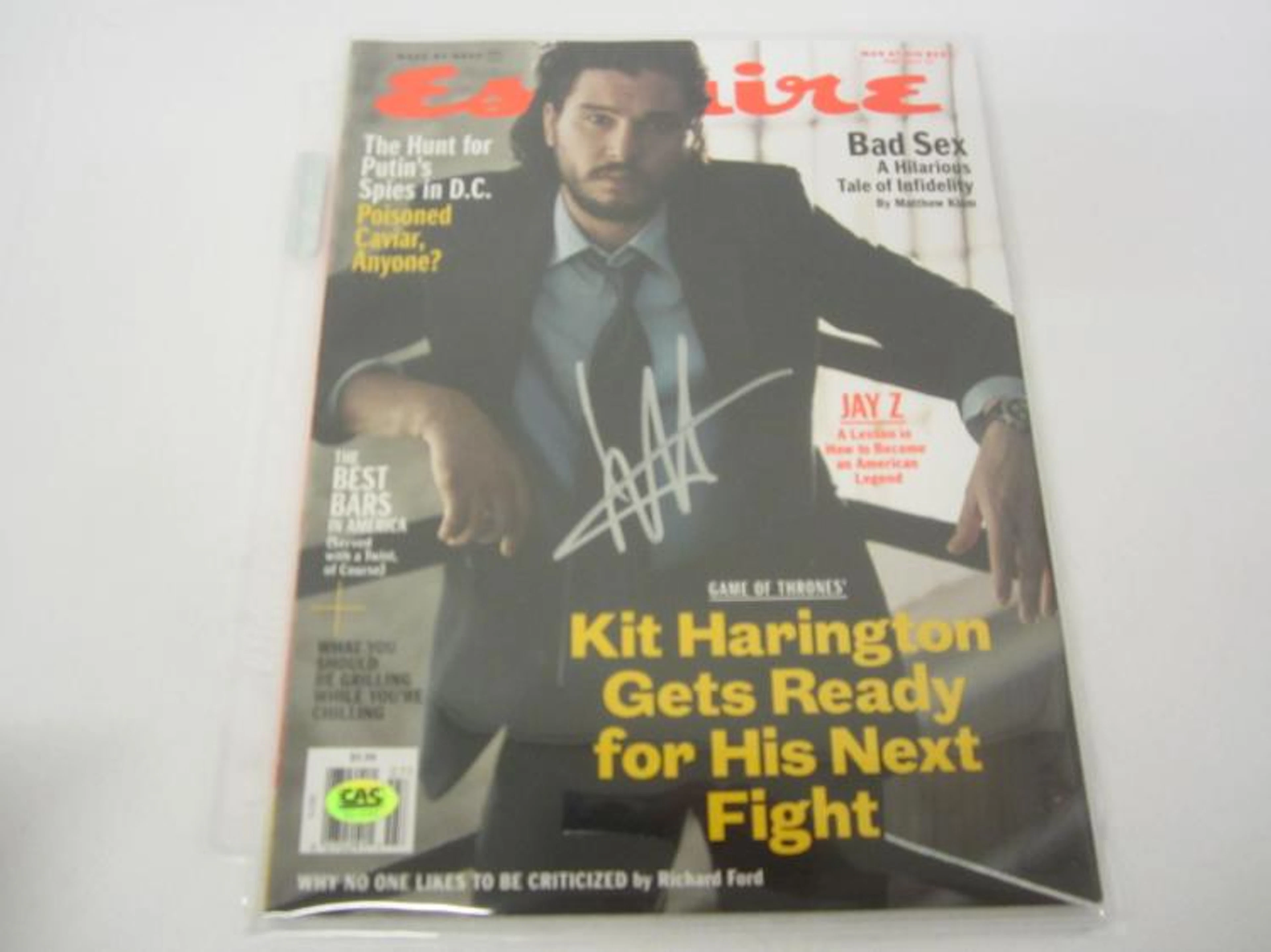 Kit Harington signed autographed magazine CAS COA