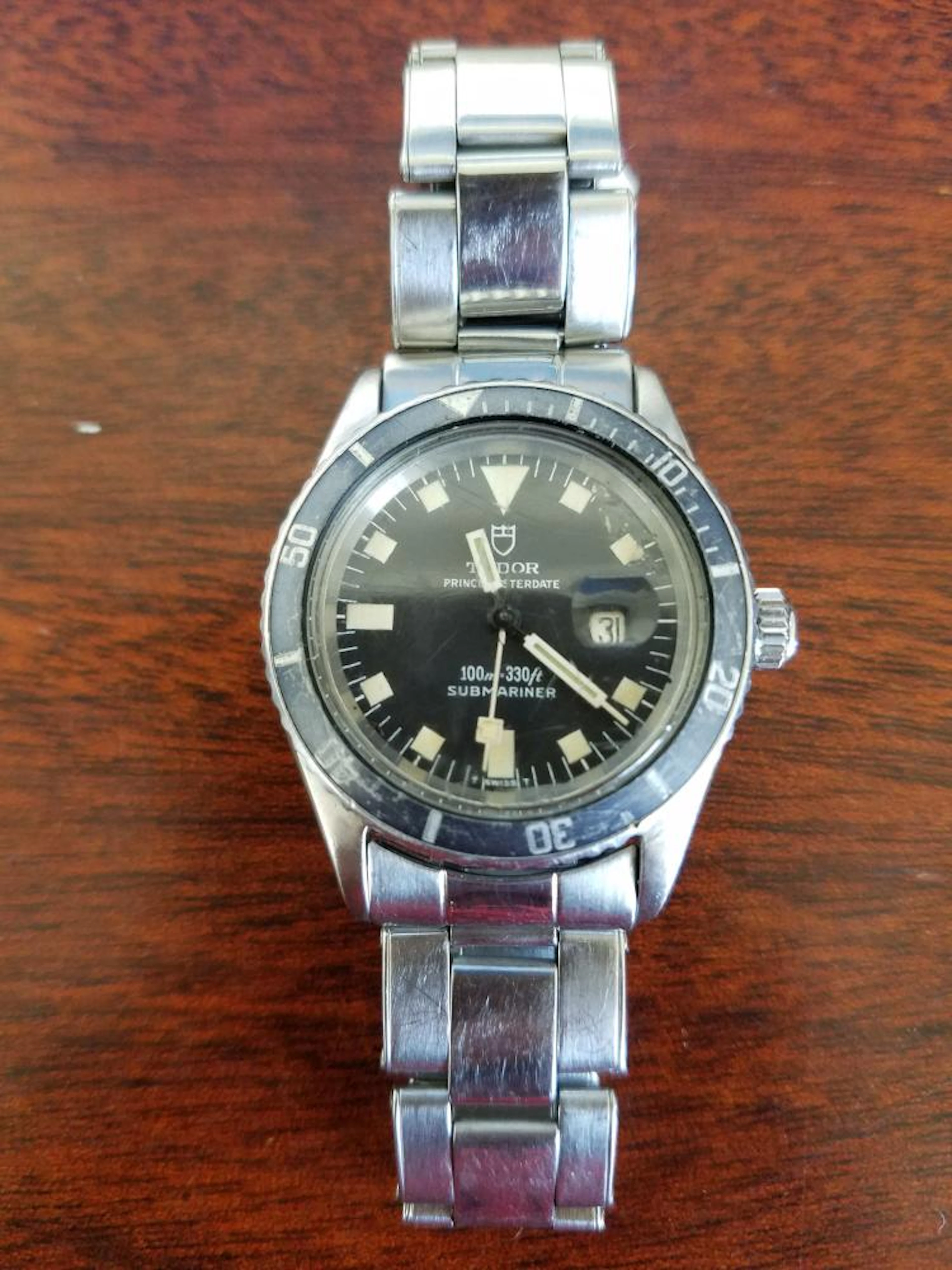 Ladies Rolex Geneva TUDOR Silver & Black Face