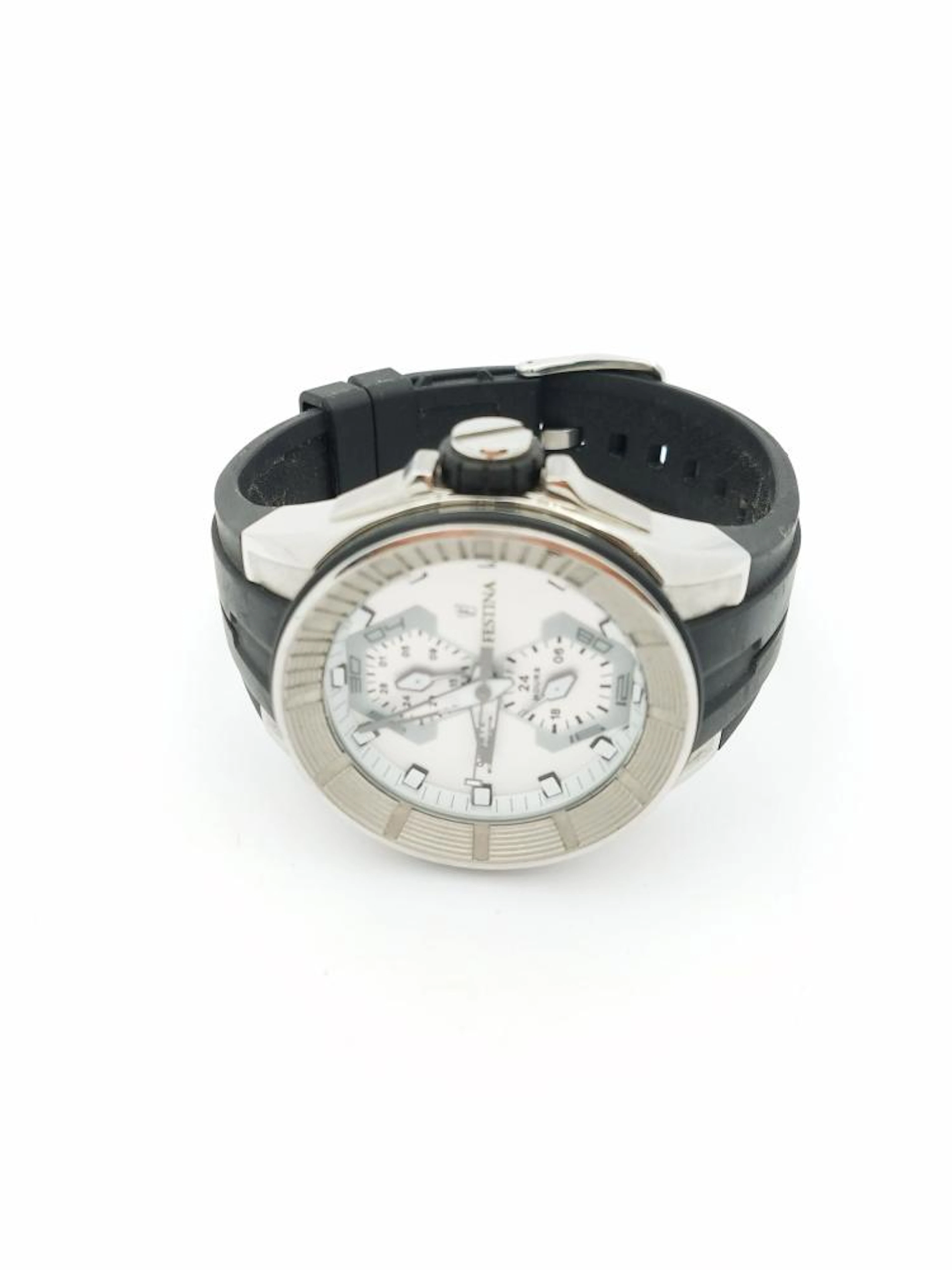 Mens Festina Chronograph Quartz Rubber Band Watch