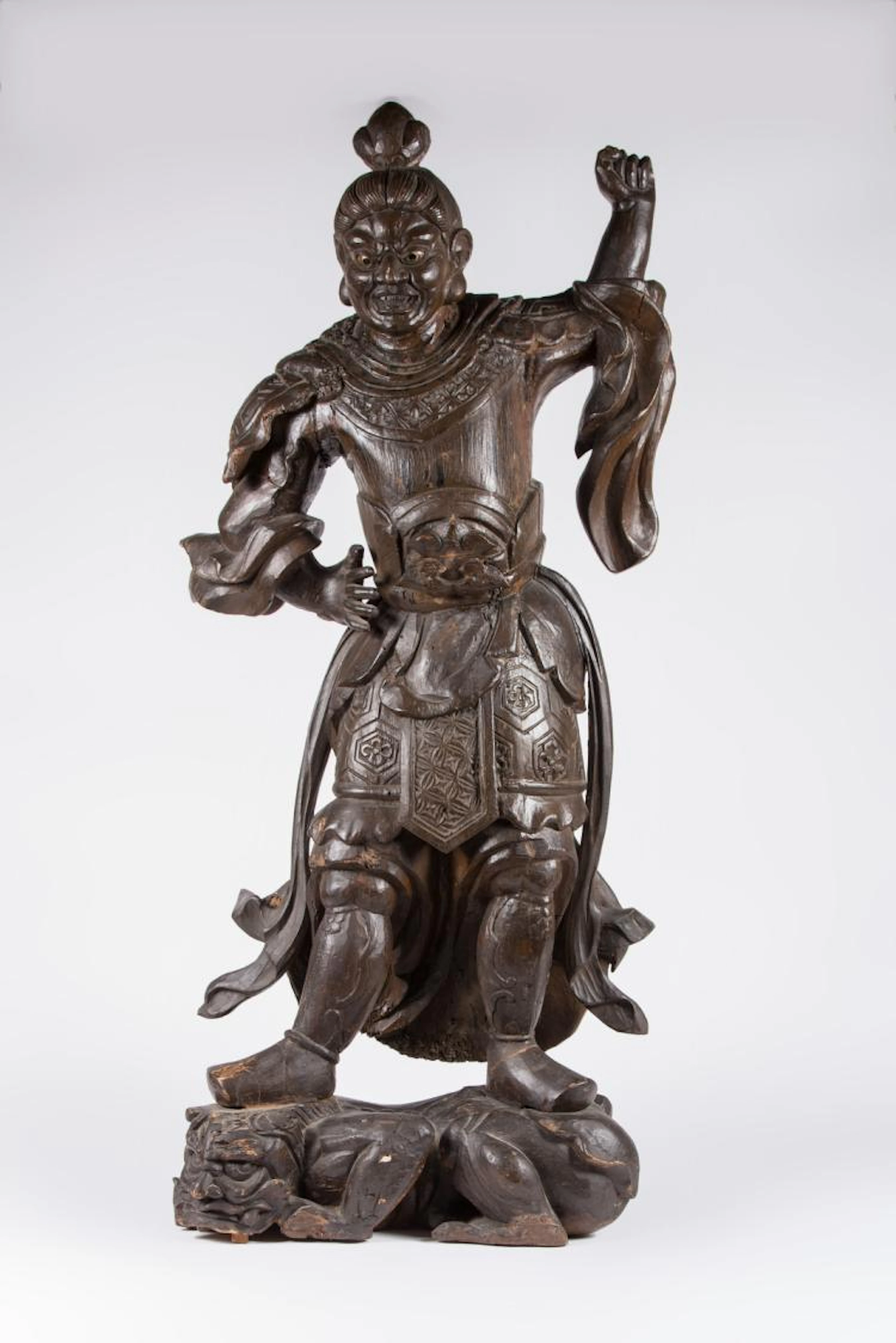 Arte Giapponese A wooden statue of a Lokapala Japan, late 19th- 20th century