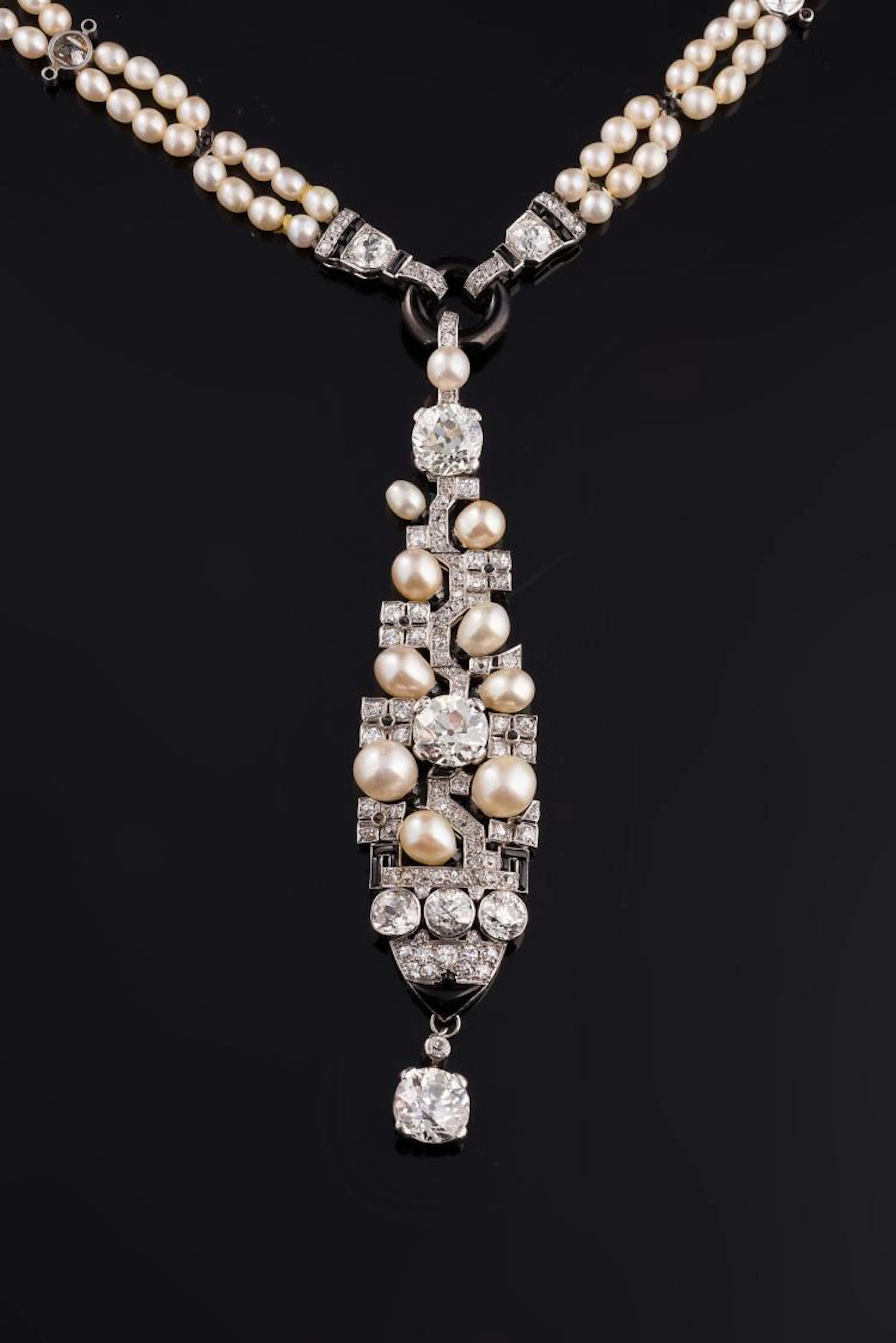 Collana francese art decò in platino