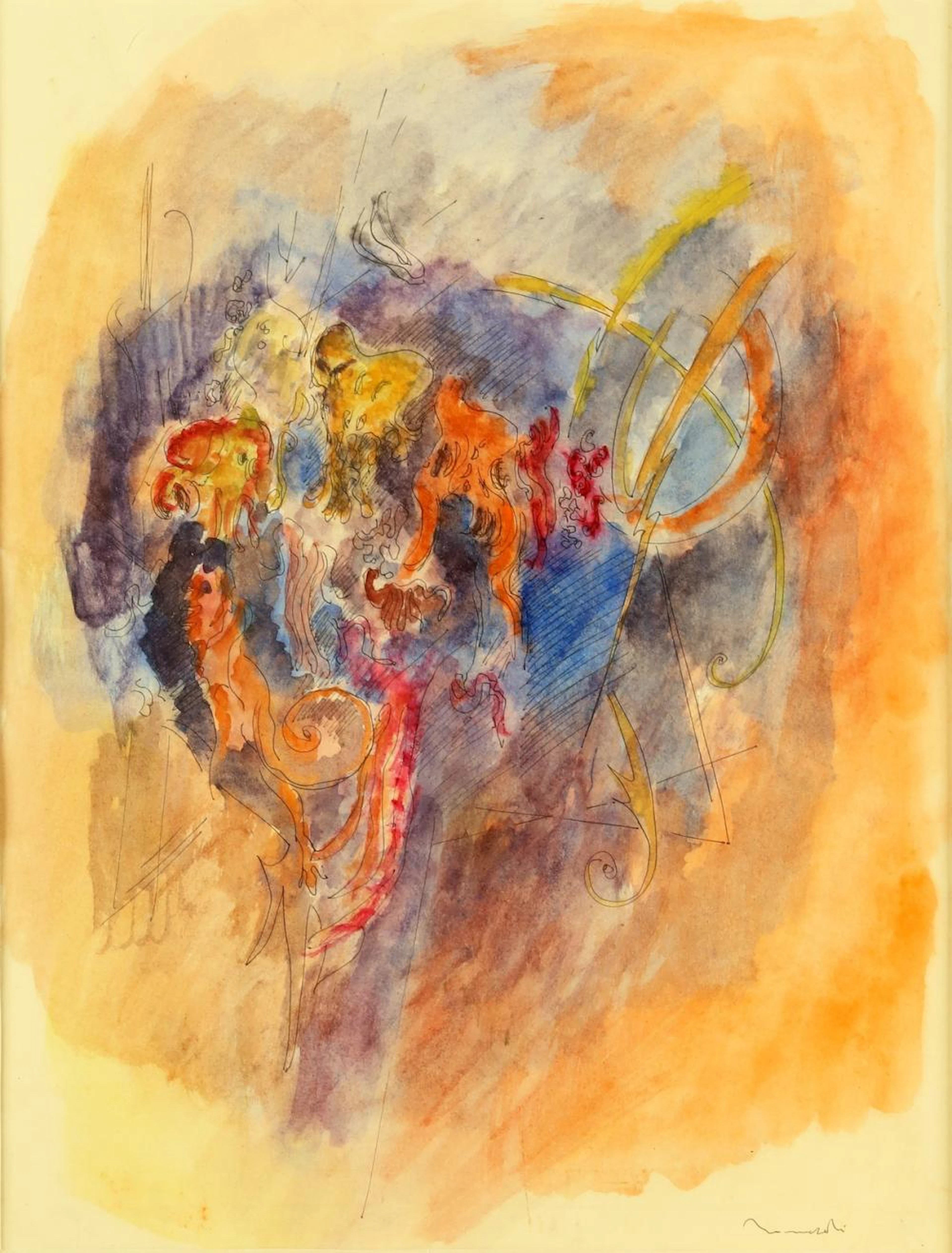 TANCREDI PARMEGGIANI (1927 - 1964) Facezie 6 matti.