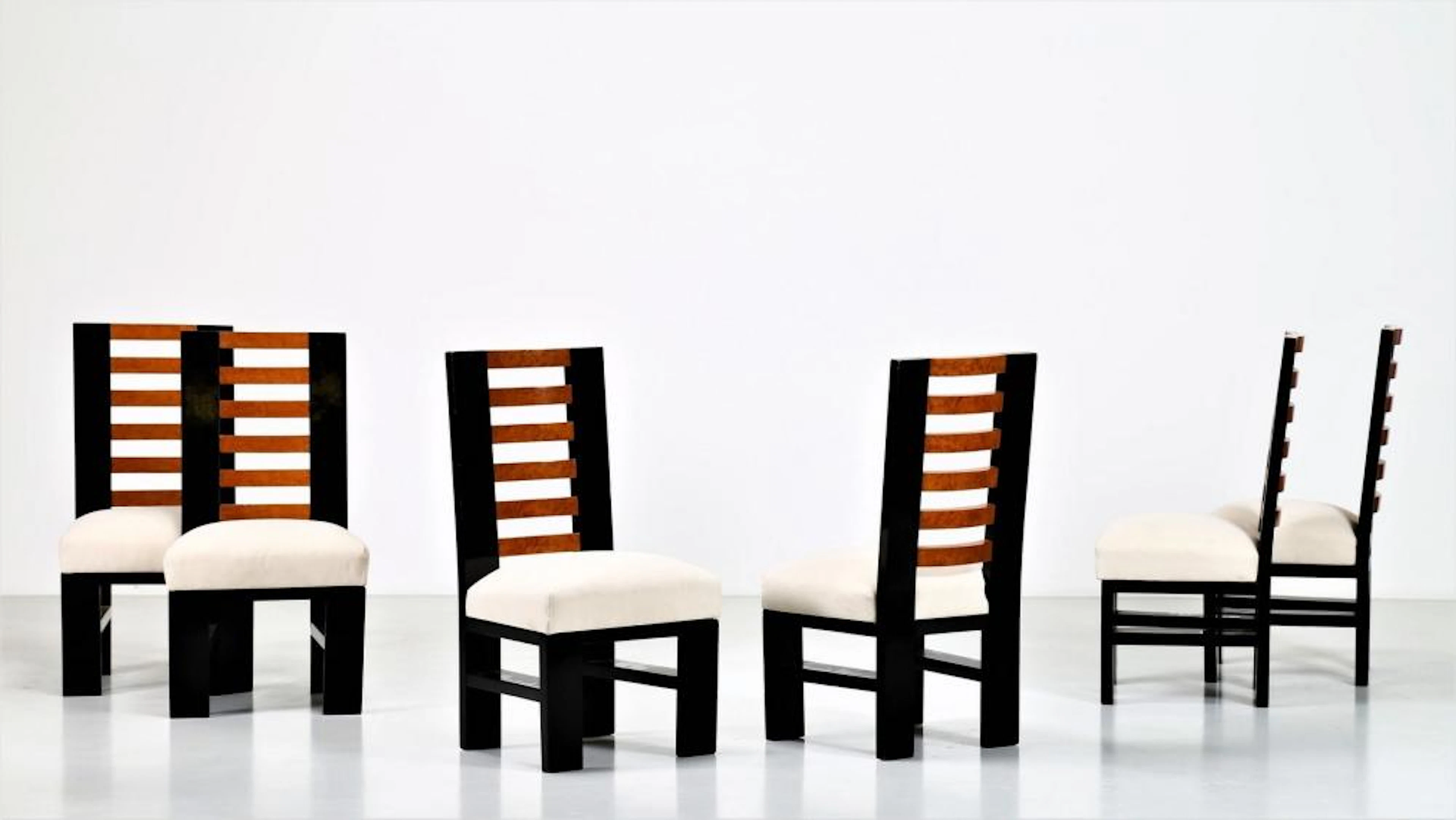GINO LEVI MONTALCINI & GIUSEPPE PAGANO Six chairs.