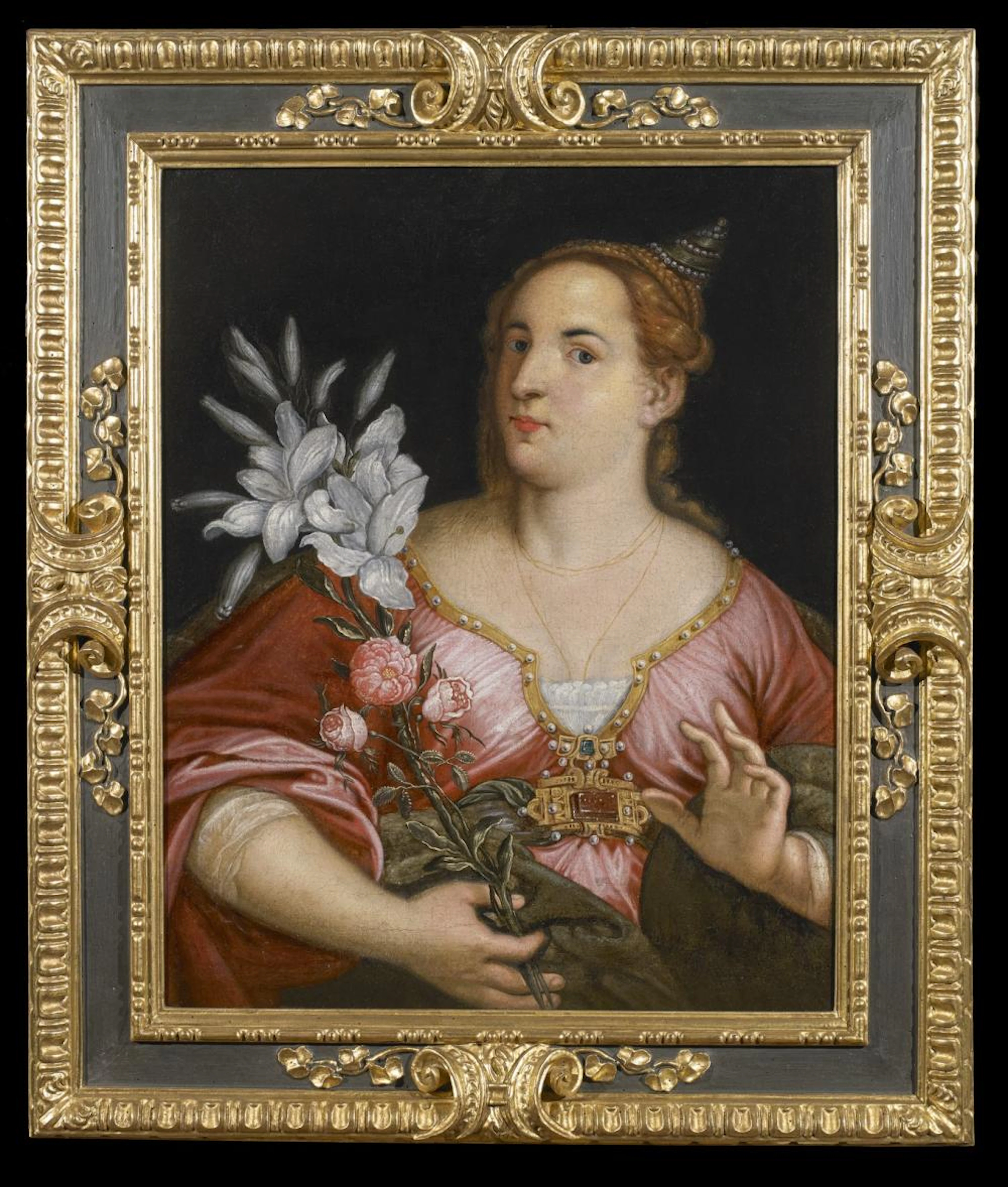 ANDREA MICHIELI DETTO IL VICENTINO (1542 - 1618) Portrait of gentlewoman.