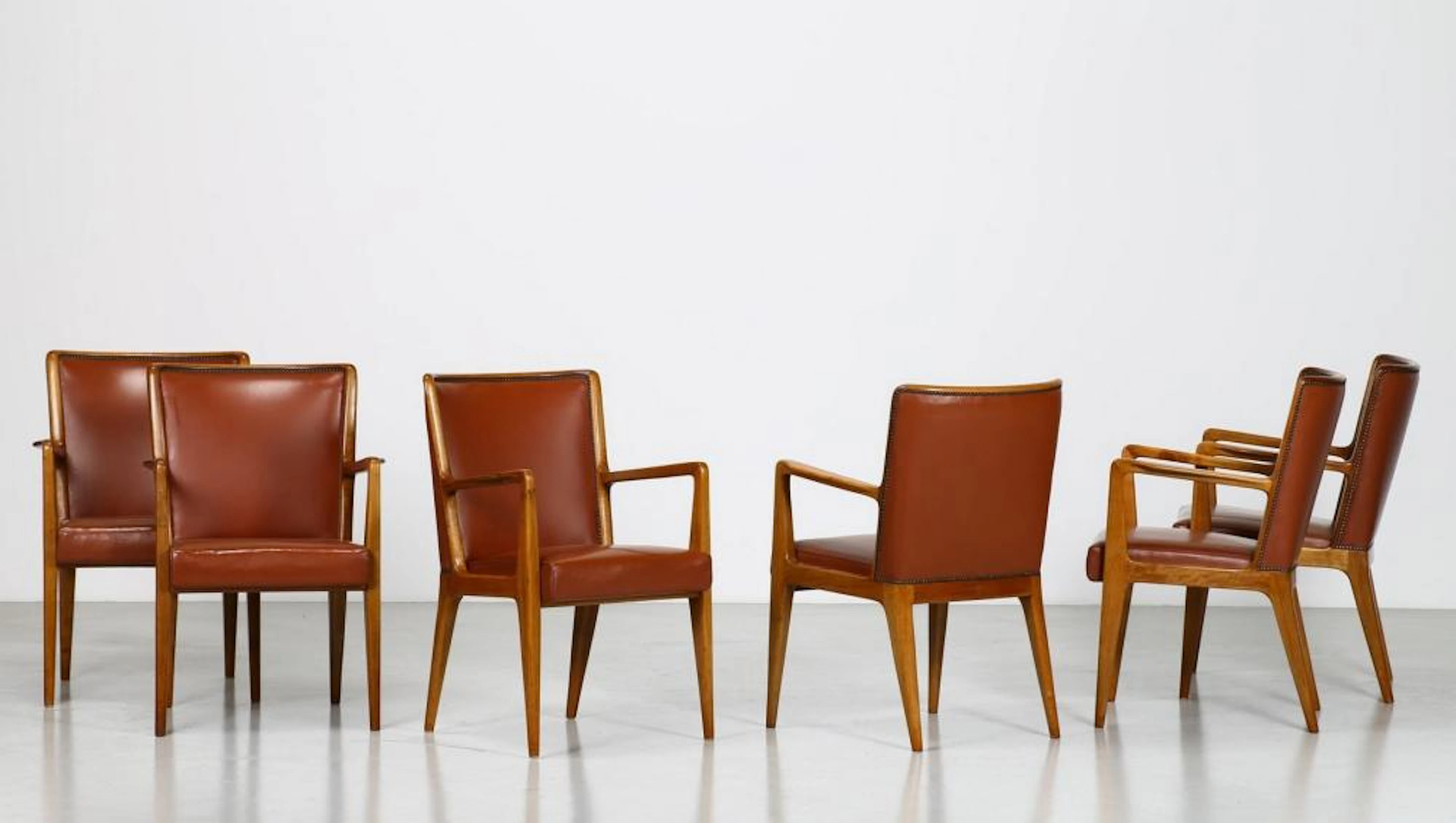 PONTI GIO (1891 - 1979) Six chairs