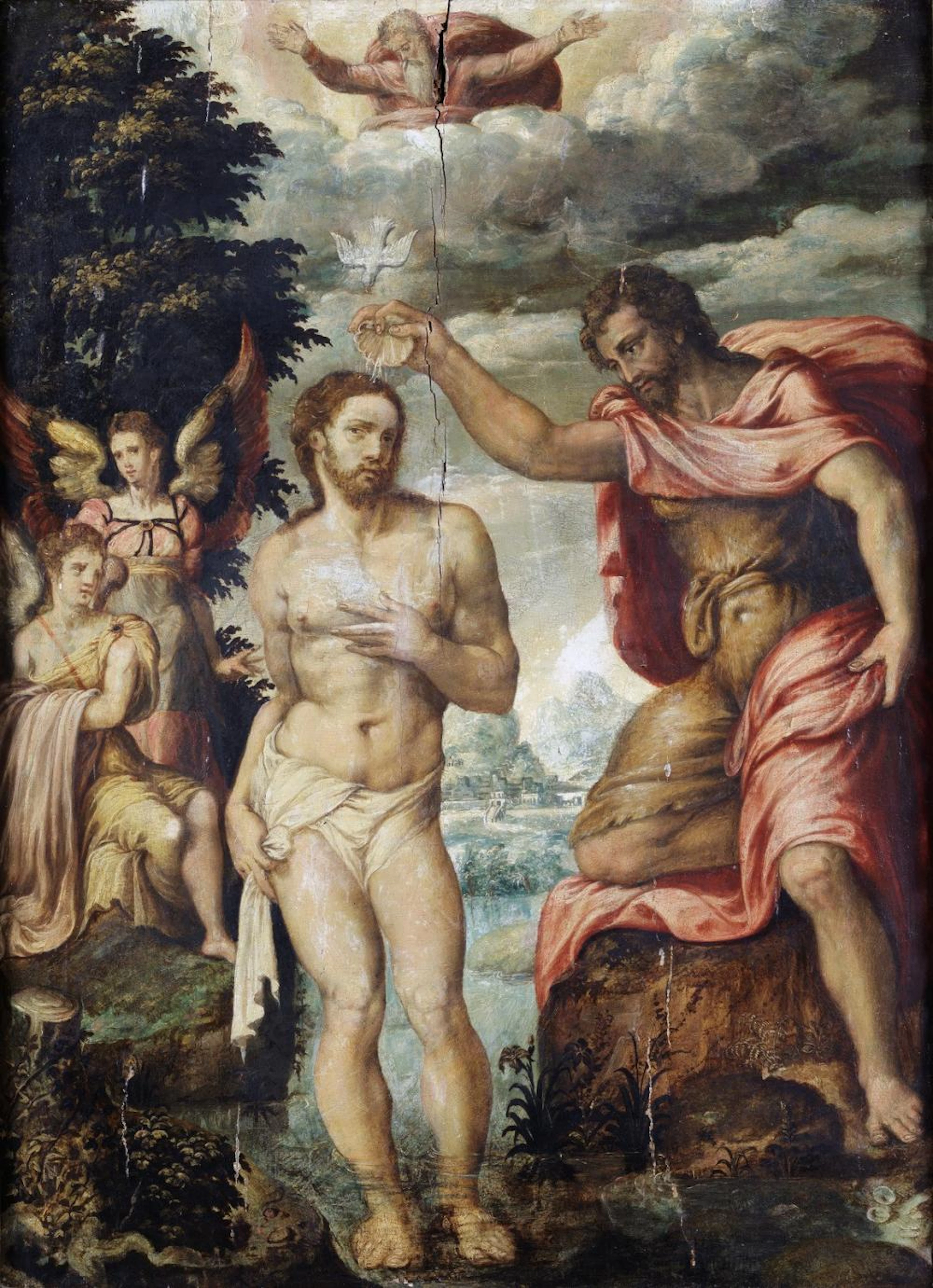 DA SERMONETA GIROLAMO SICIOLANTE (1521 - 1580) Christ's baptism.