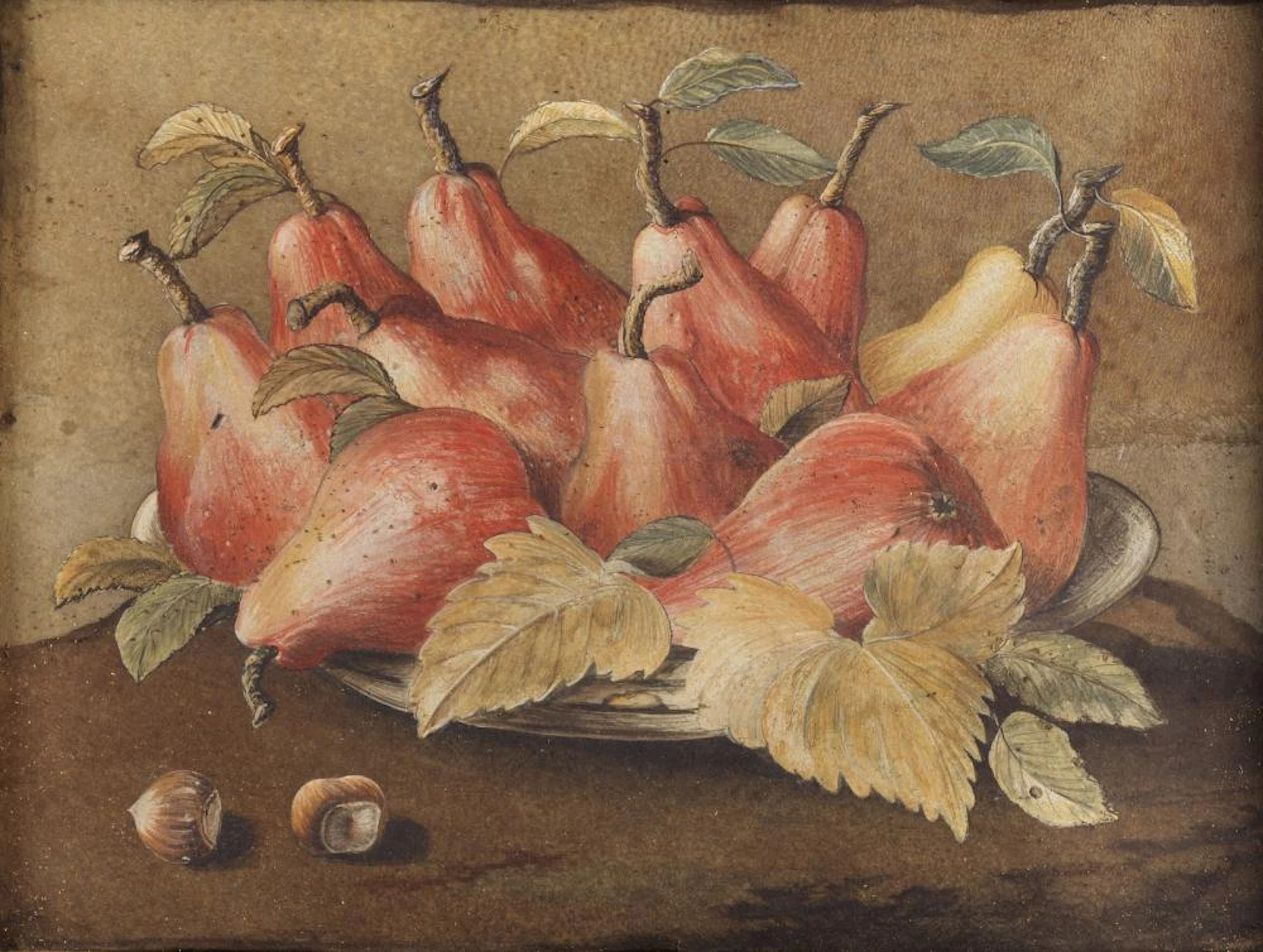 GARZONI GIOVANNA (1600 - 1670) Still life with pears.