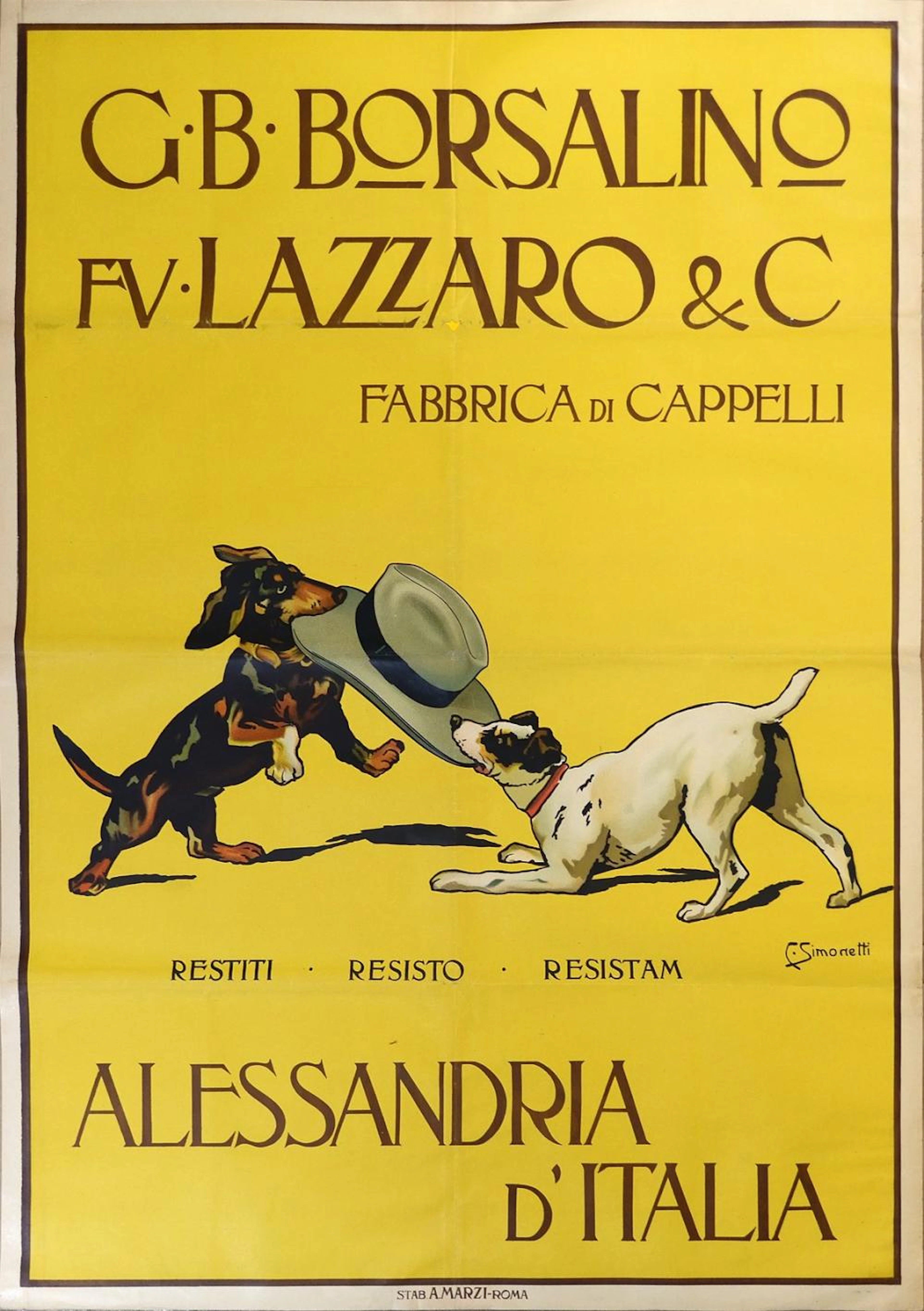 SIMONETTI GB Borsalino. Lazzaro & Co.