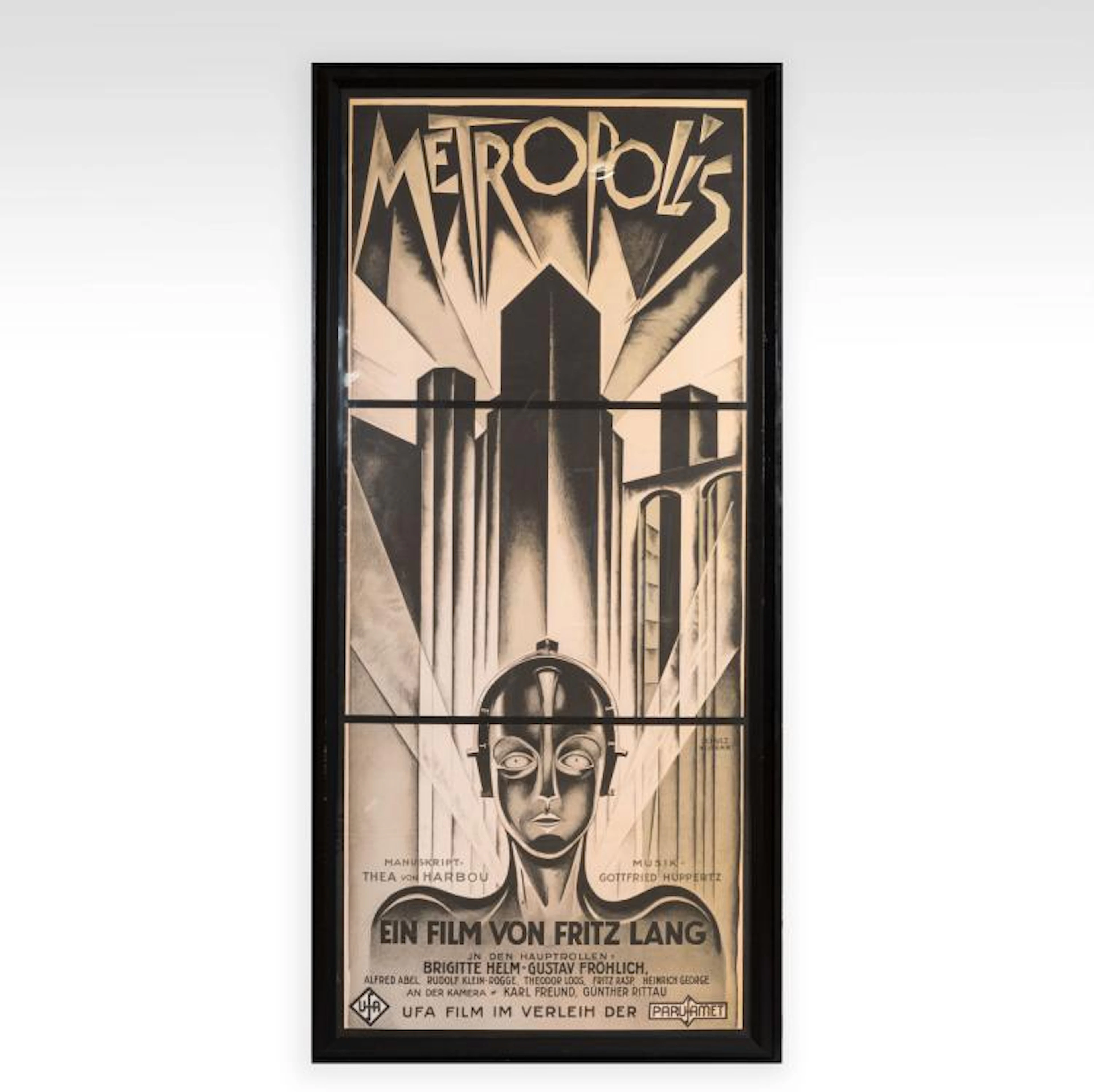 Large Framed "Metropolis" Movie Poster