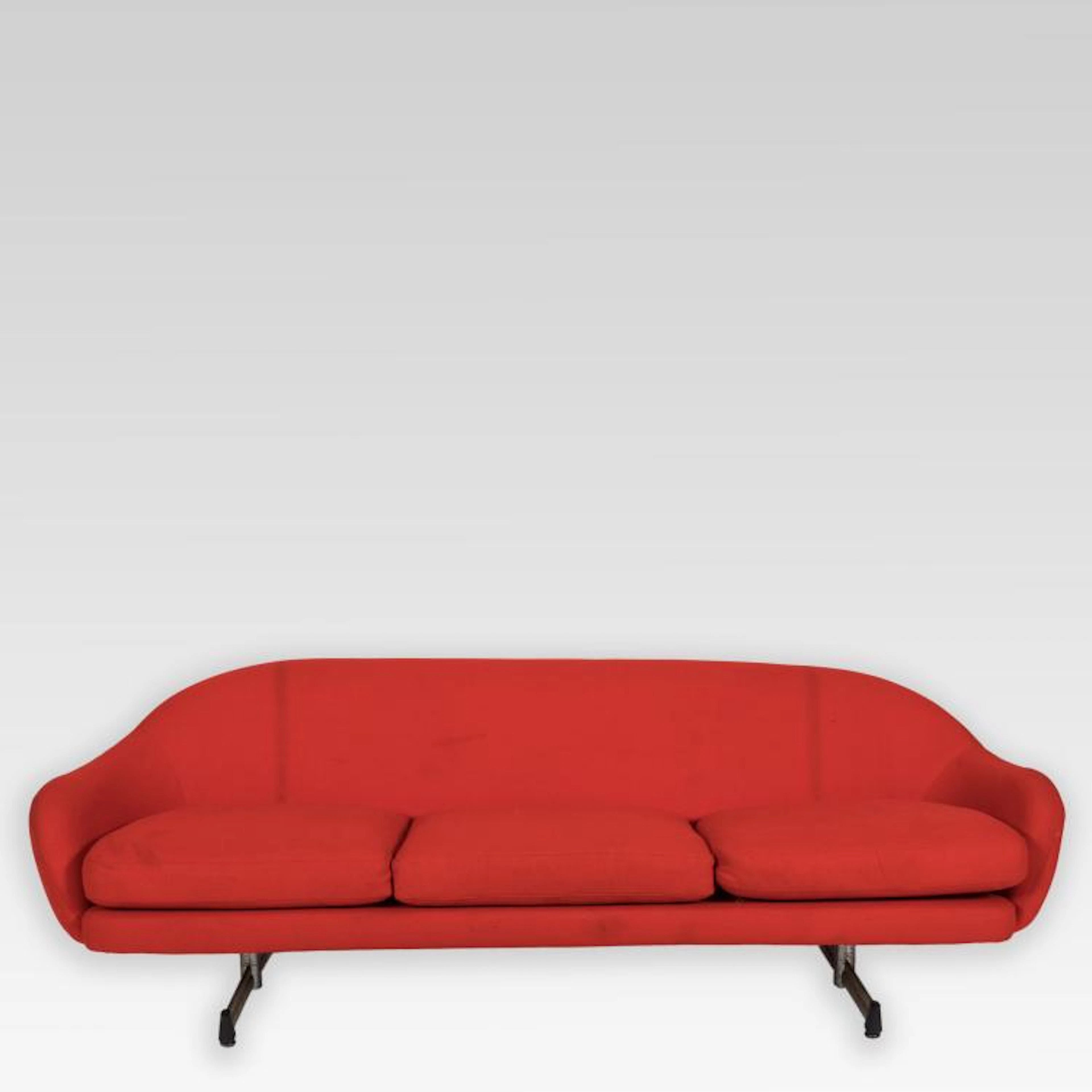 Red Modern Pod Couch - Overman