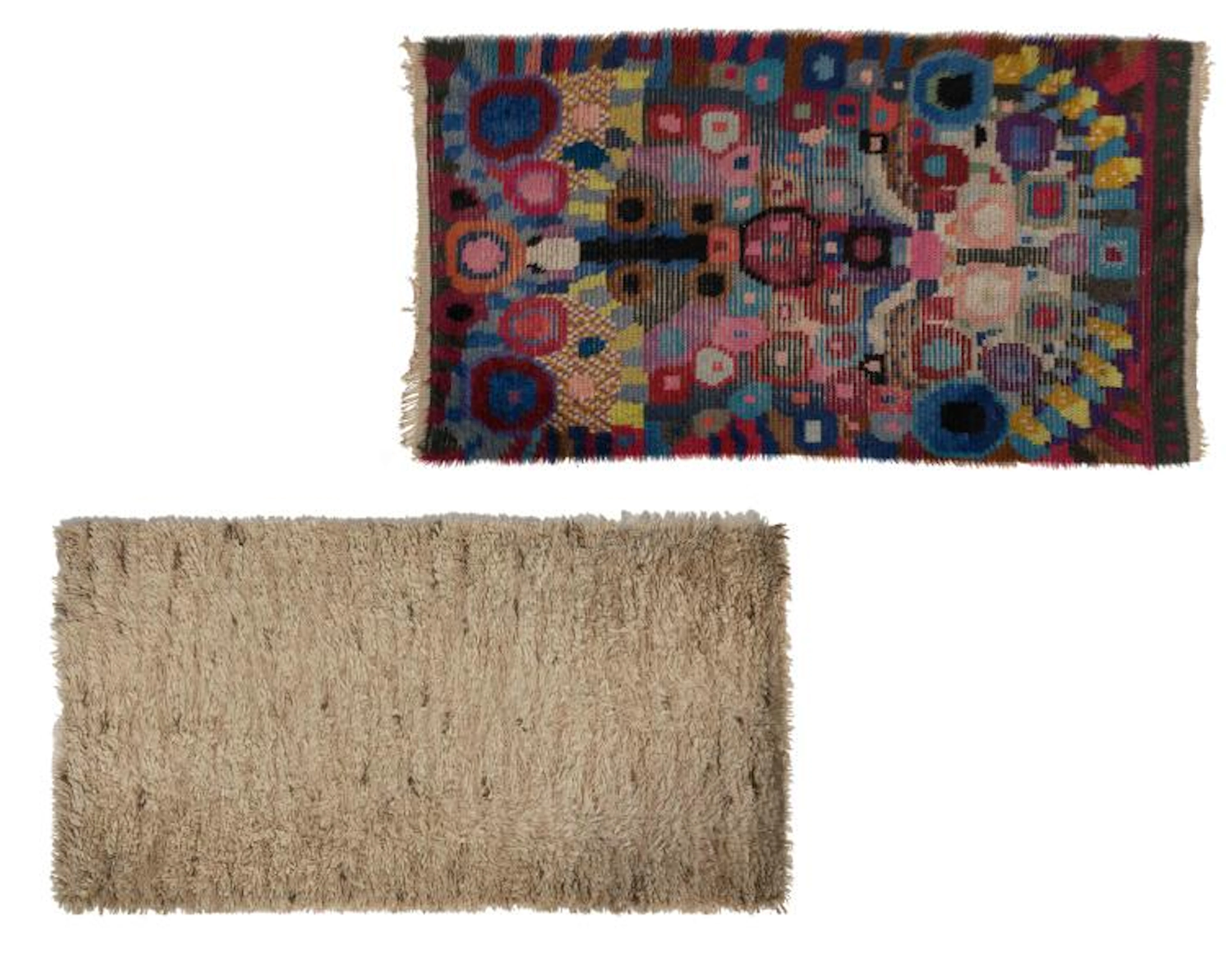 Two Scandinavian Throw Rugs